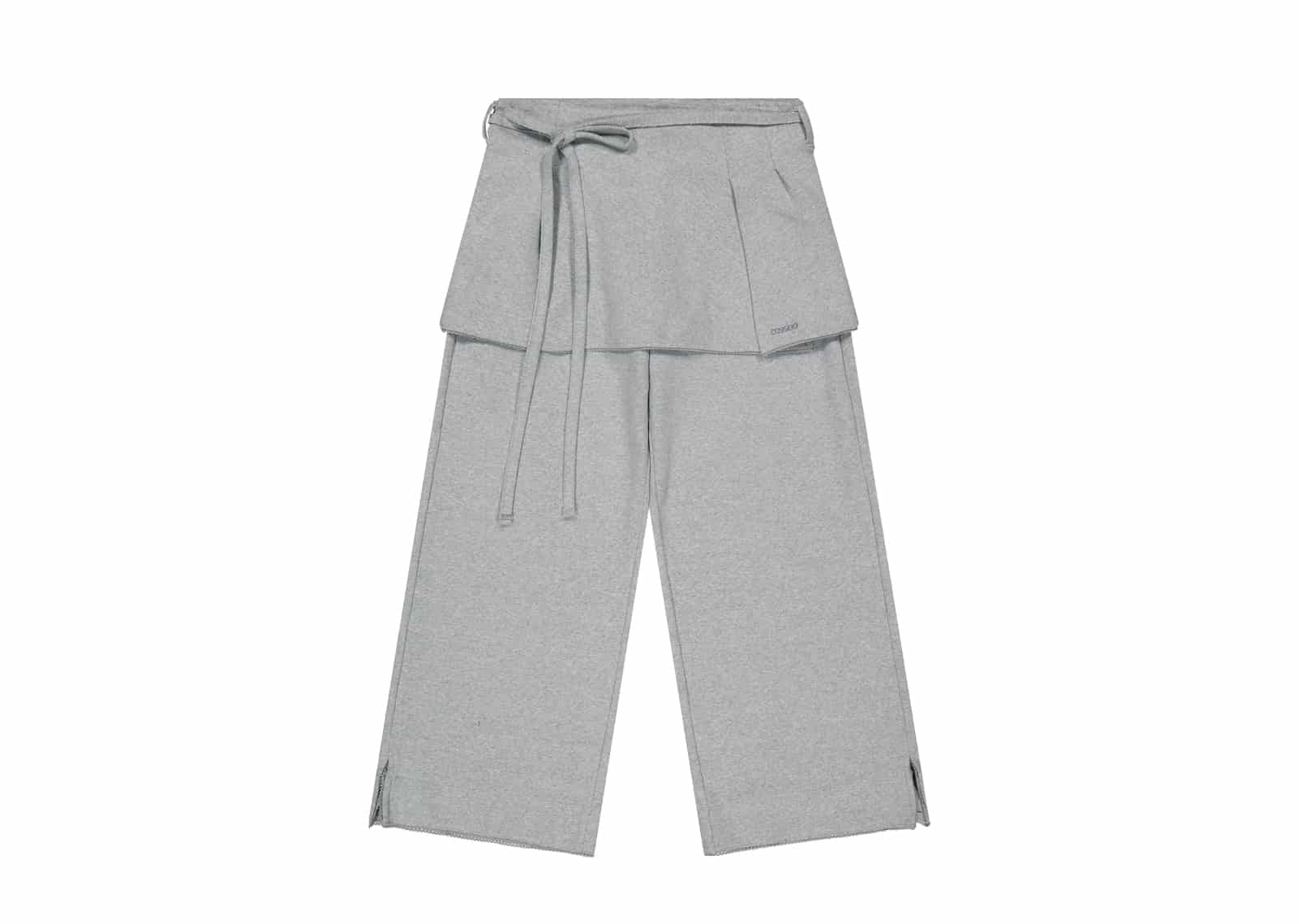 Coyseio Soft Cropped Skirt Pants Melange Grey