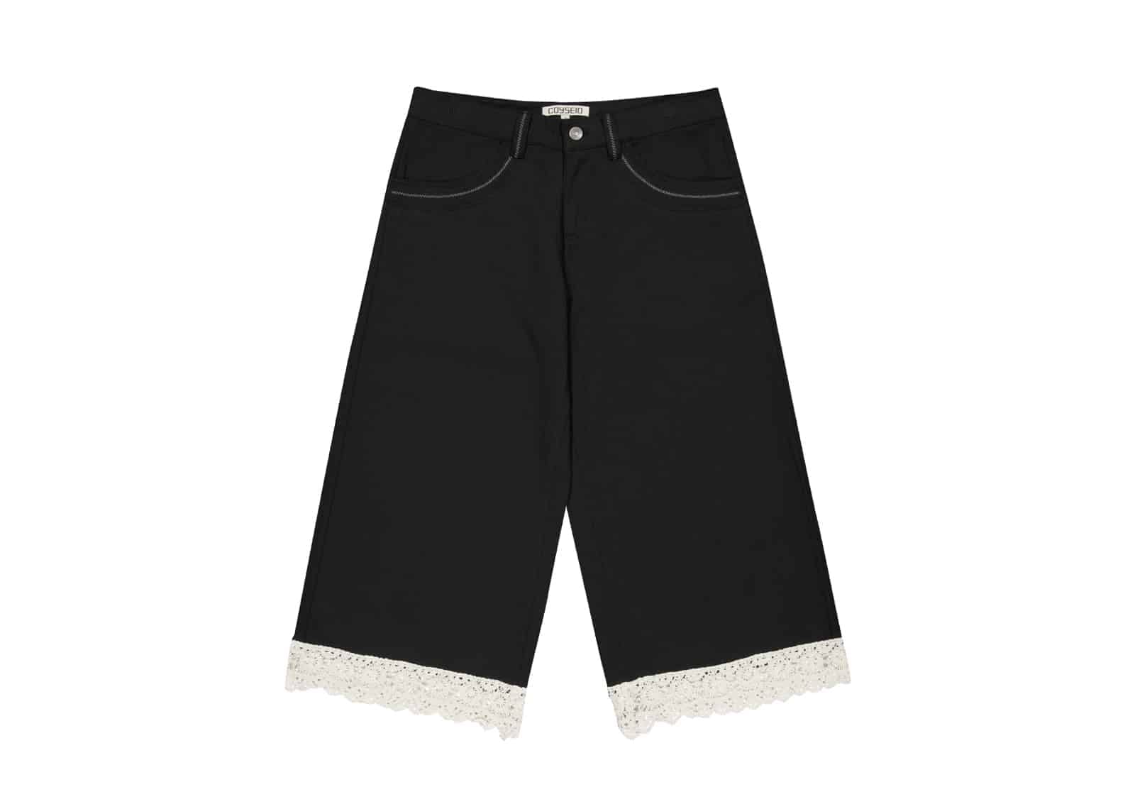 Coyseio Knit Lace Pants Black