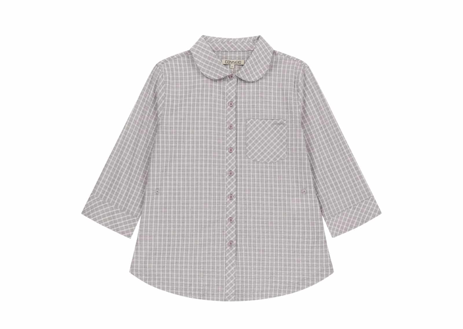 Coyseio Round Collar Capri Shirt Ash Pink