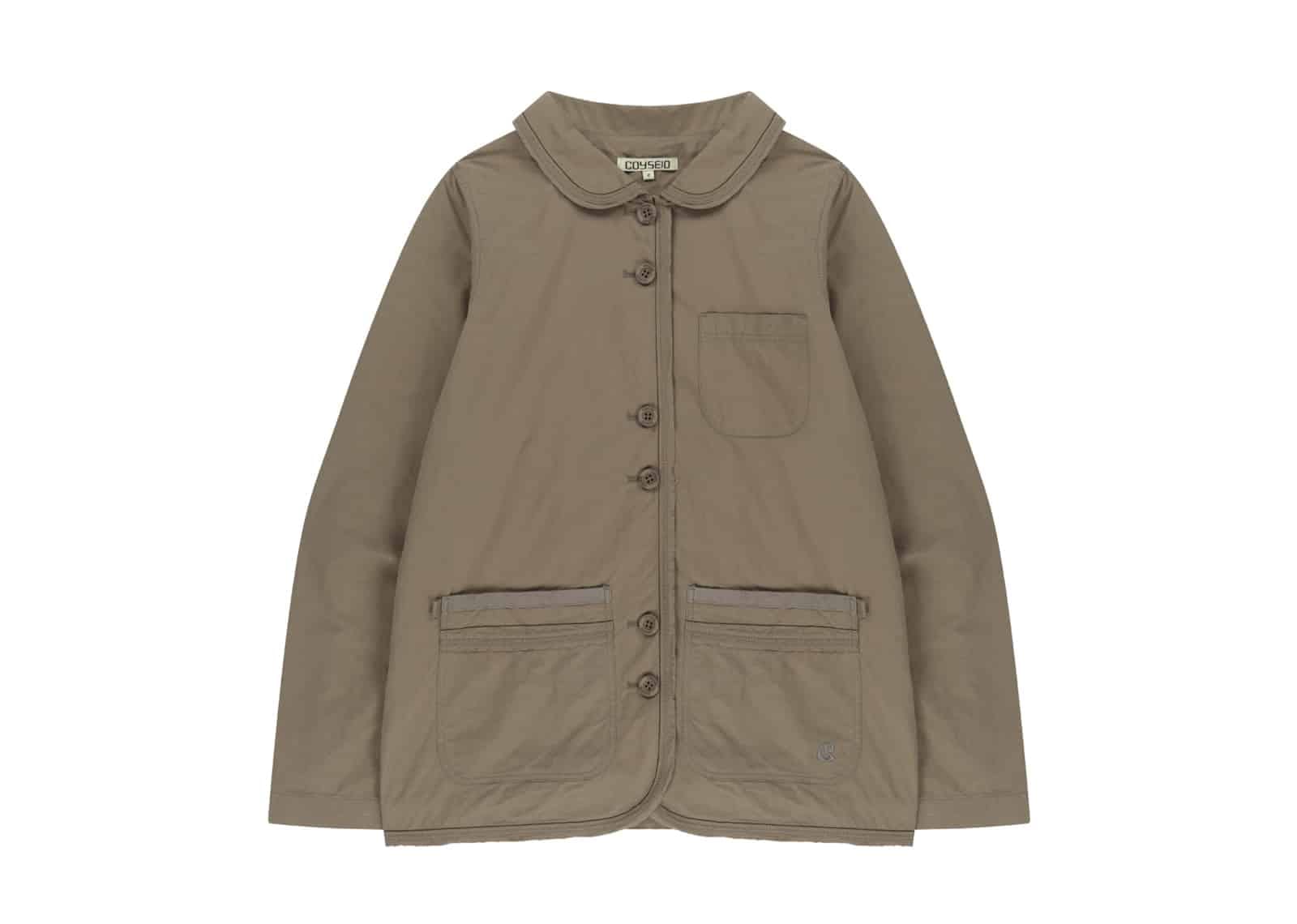 Coyseio Raw Edge Cotton Jacket Ash Brown