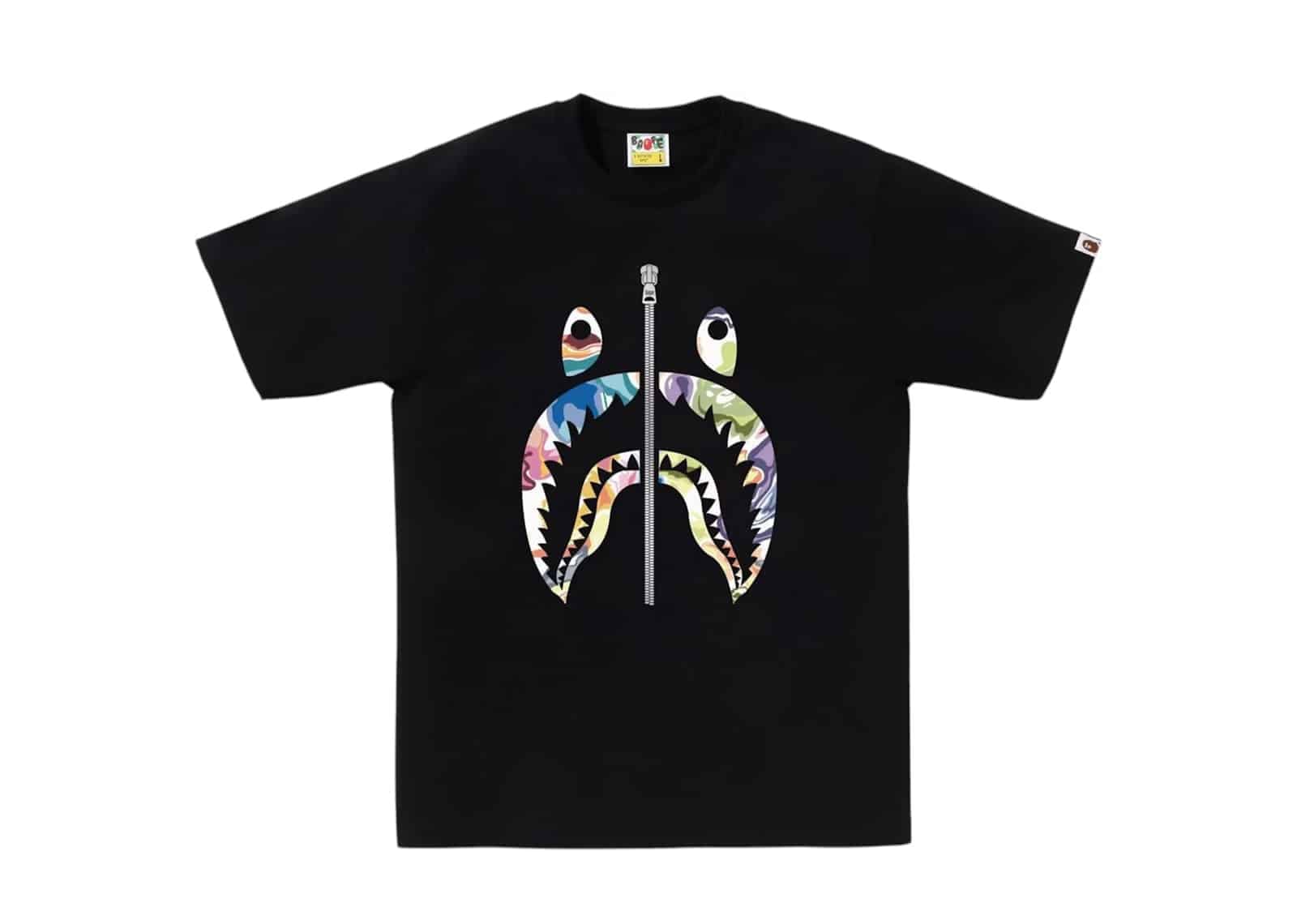 BAPE Art Camo Shark Tee Black
