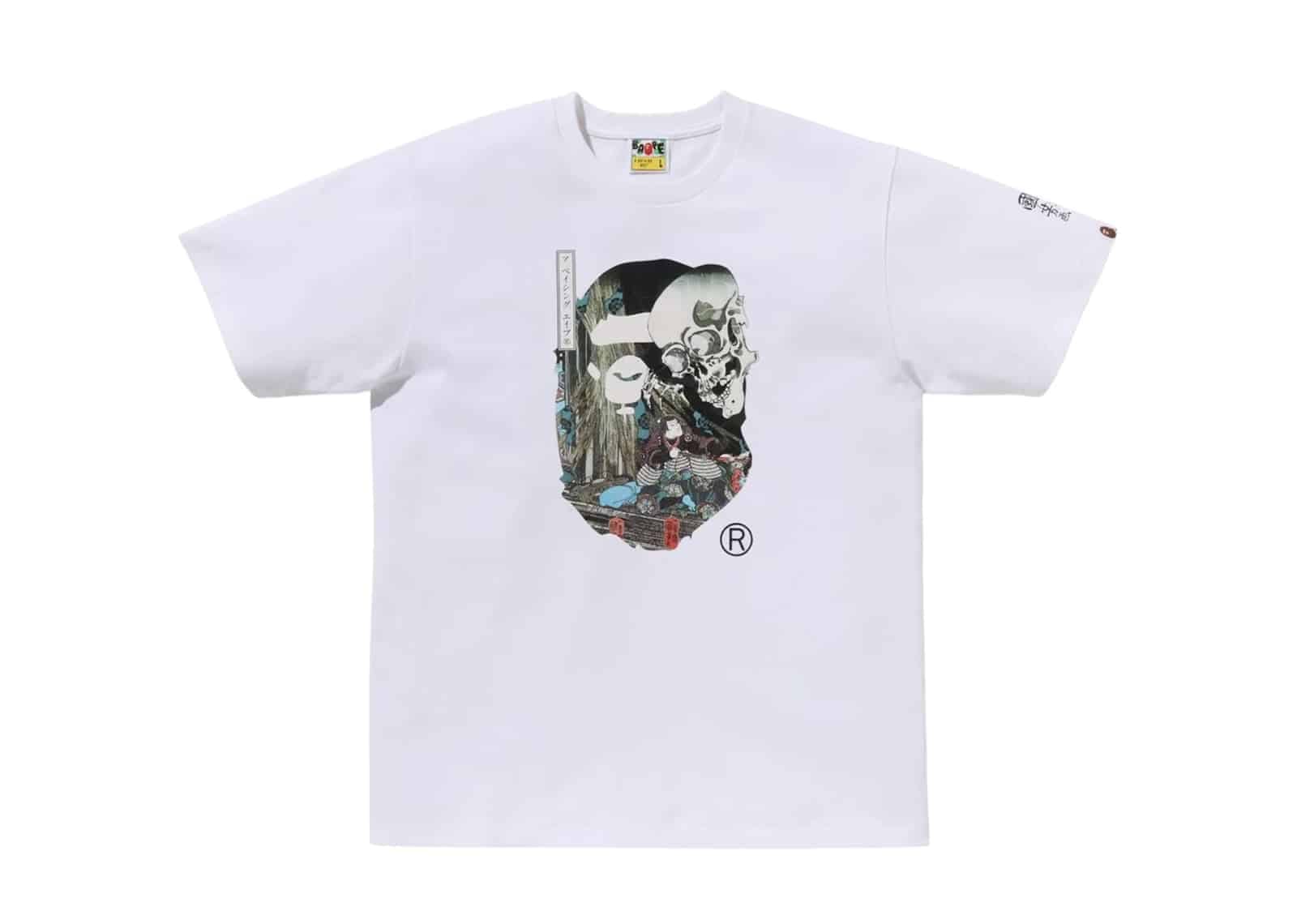 BAPE x Ukiyo-E Ape Head III Tee White