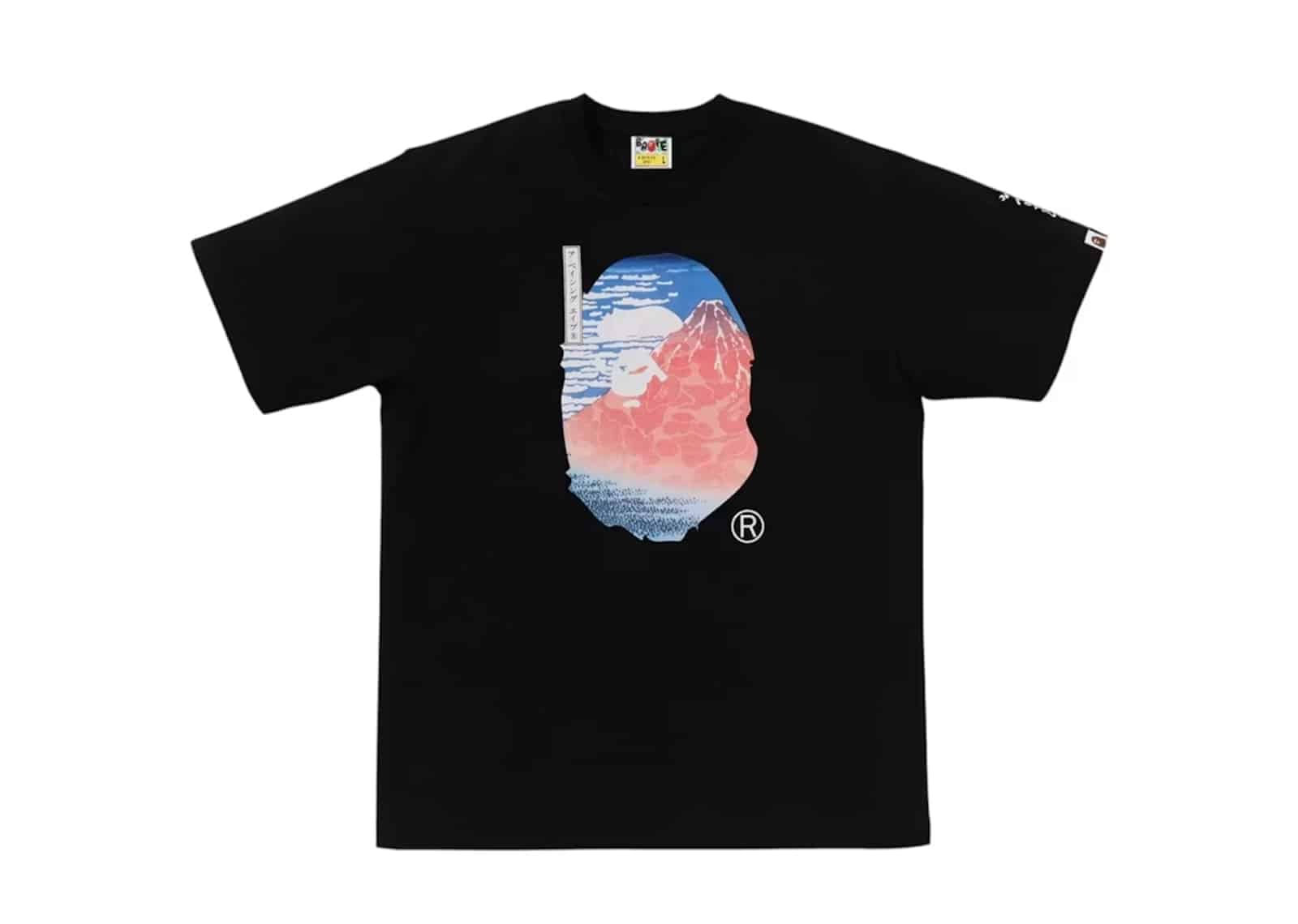 BAPE x Ukiyo-E Ape Head II Tee Black