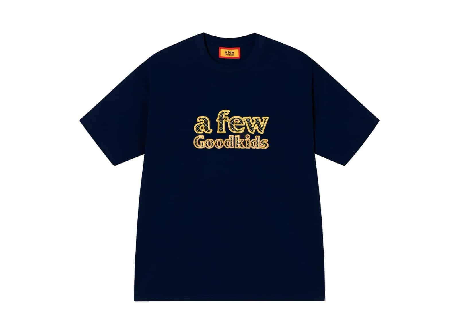 A Few Good Kids 26SS Hollow Out Embroidered Tee Navy