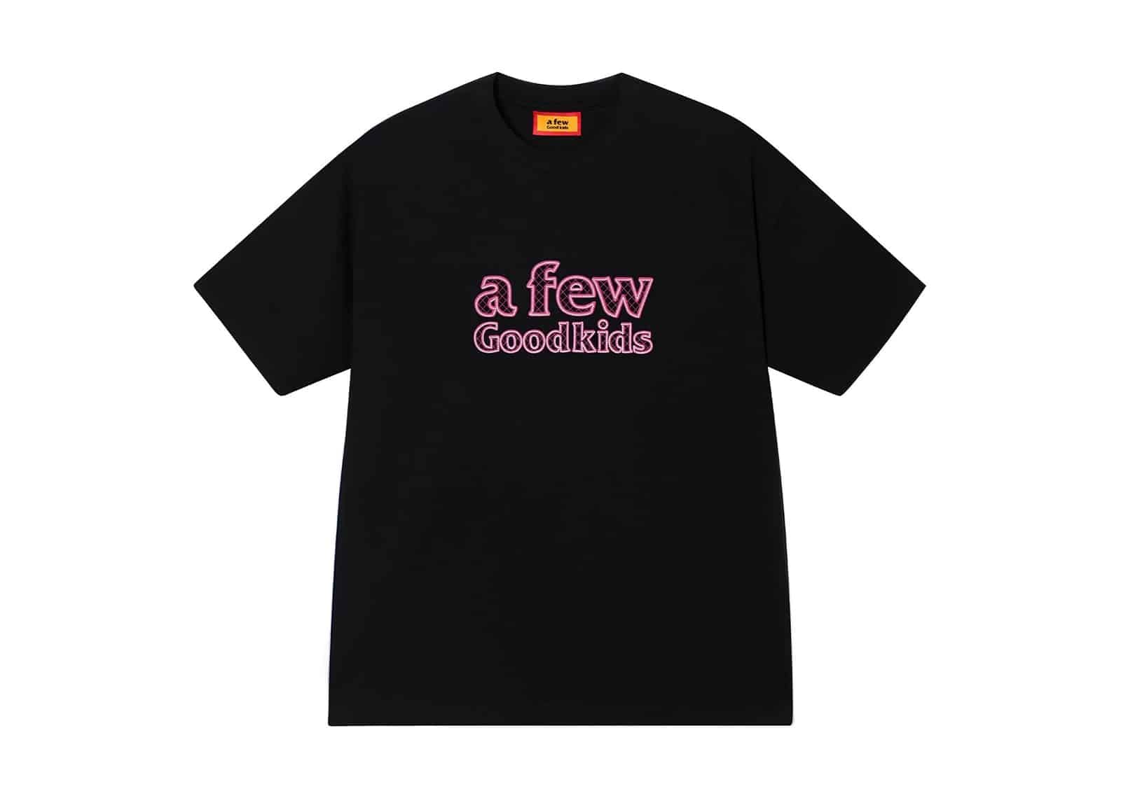 A Few Good Kids 26SS Hollow Out Embroidered Tee Black