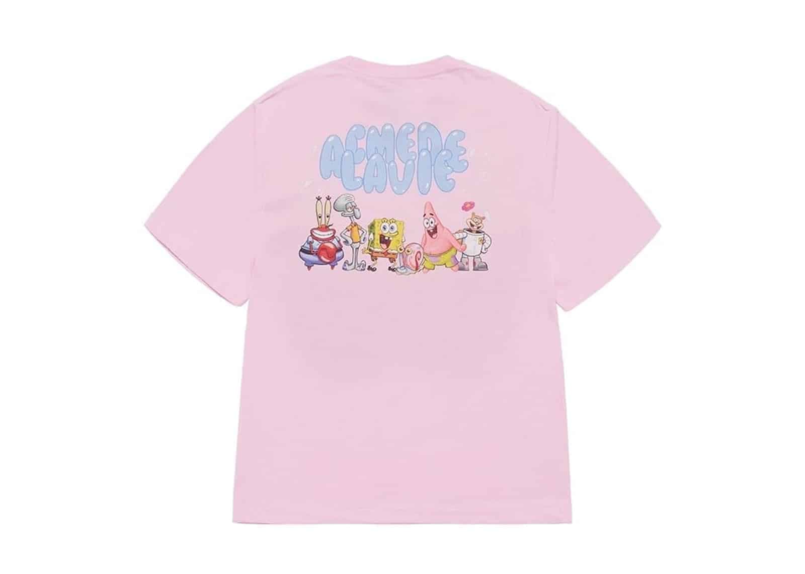 ACME DE LA VIE (ADLV) ADLV Bubble Font Sponge Bob Tee Pink
