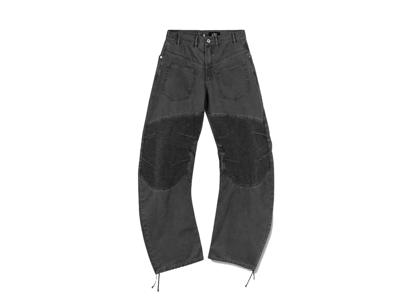Lost Tag Reversed Pleat Curved Jeans Black