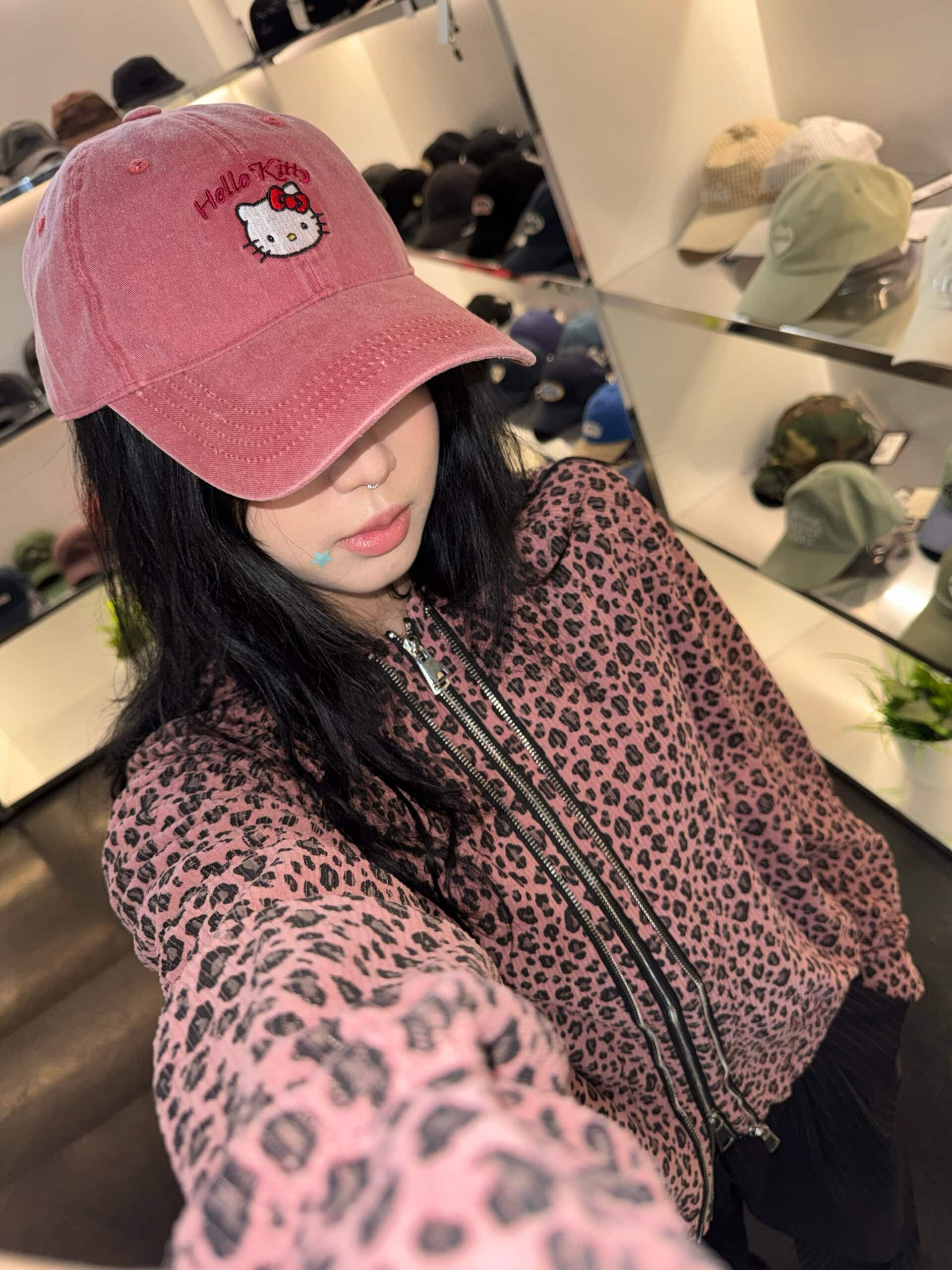 Karakoroo Multi Zip Up Hoodie Leopard Pink