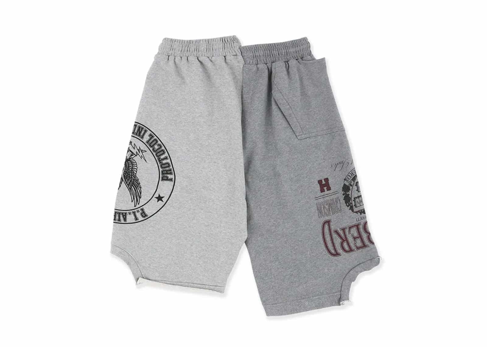 Protocol Index Reconstructed Sweat Shorts Melange Grey