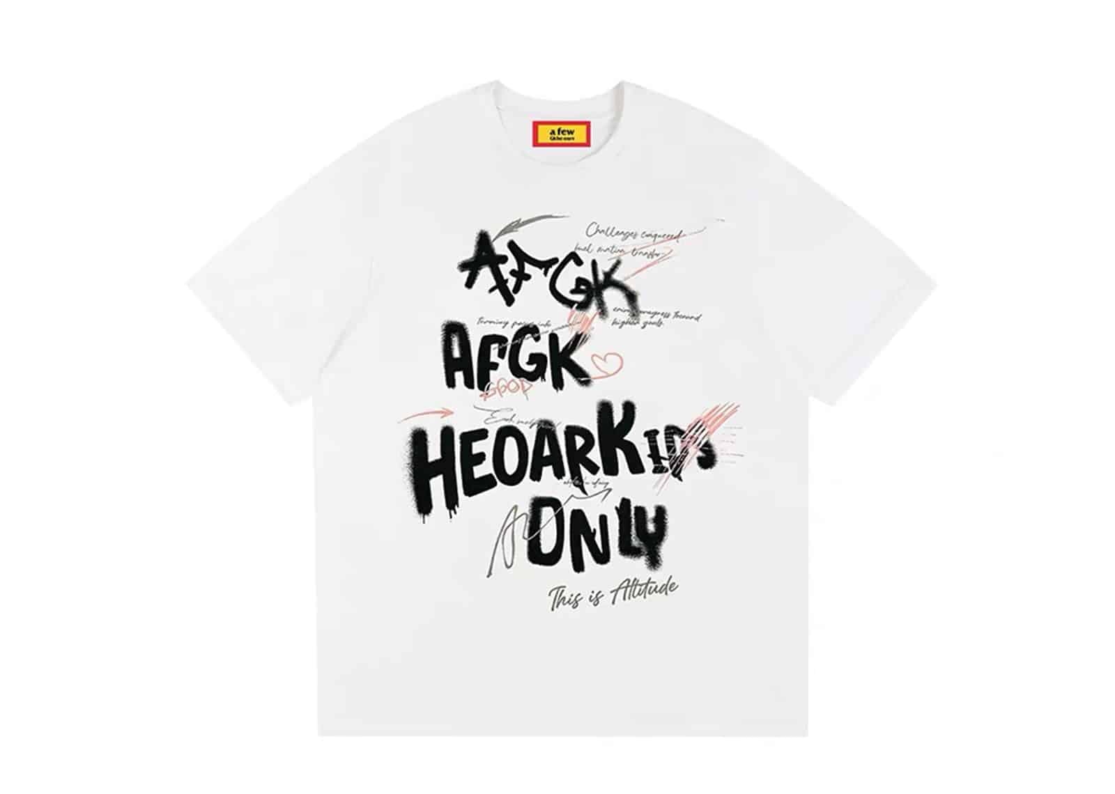 A Few Good Kids 26SS Graffiti Blur Font Tee White