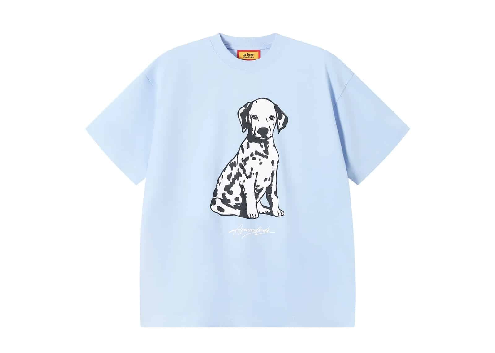 A Few Good Kids 26SS Spotted Puppy Print Tee Babyblue