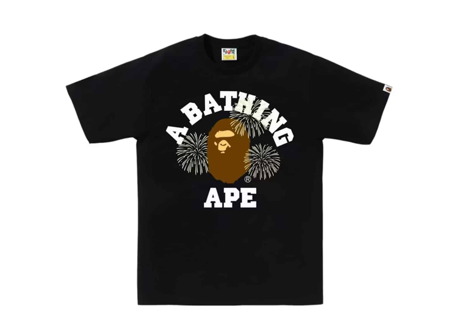 BAPE Firework College Tee Black