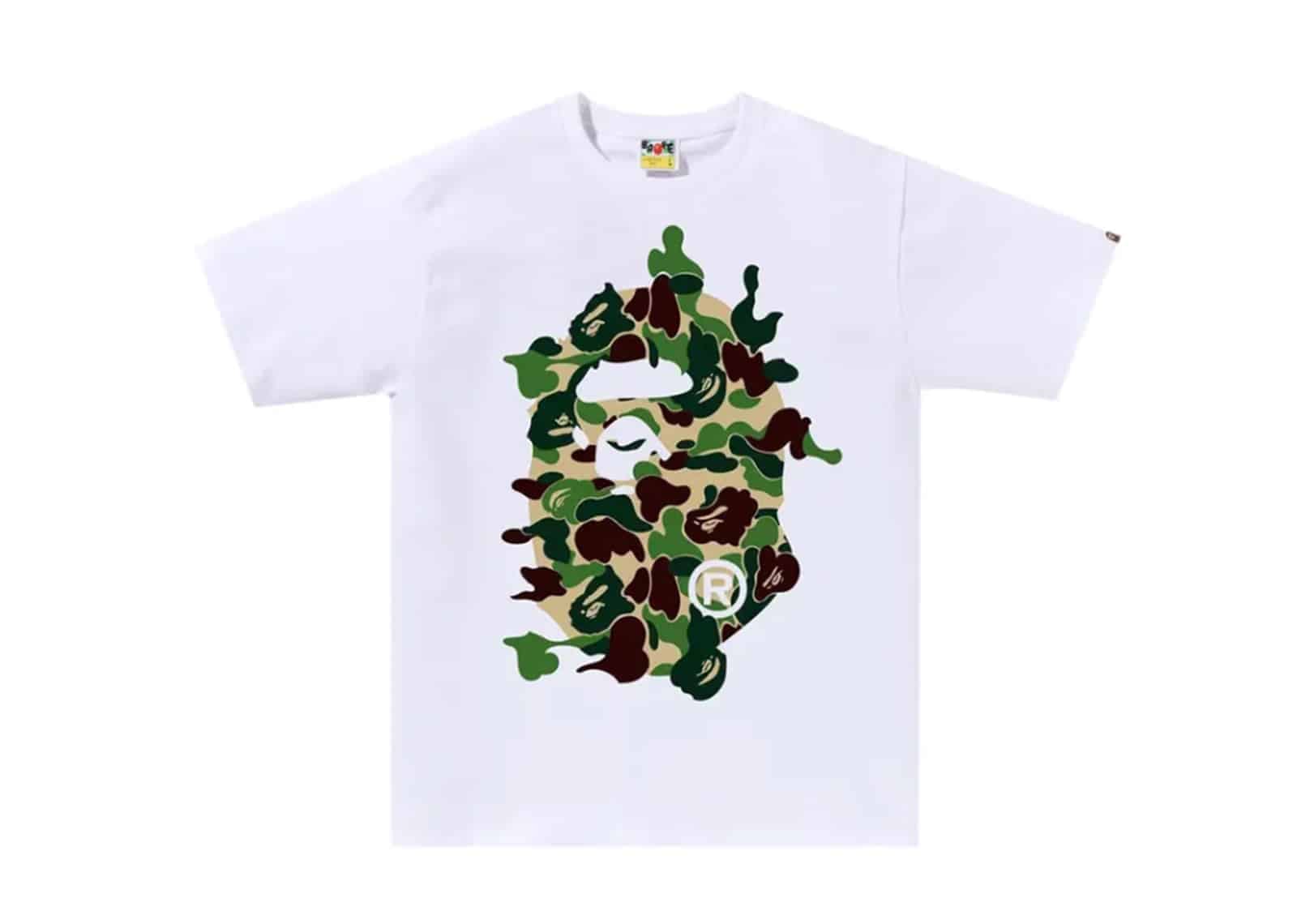 BAPE ABC Camo Rebuild Big Ape Head Tee White