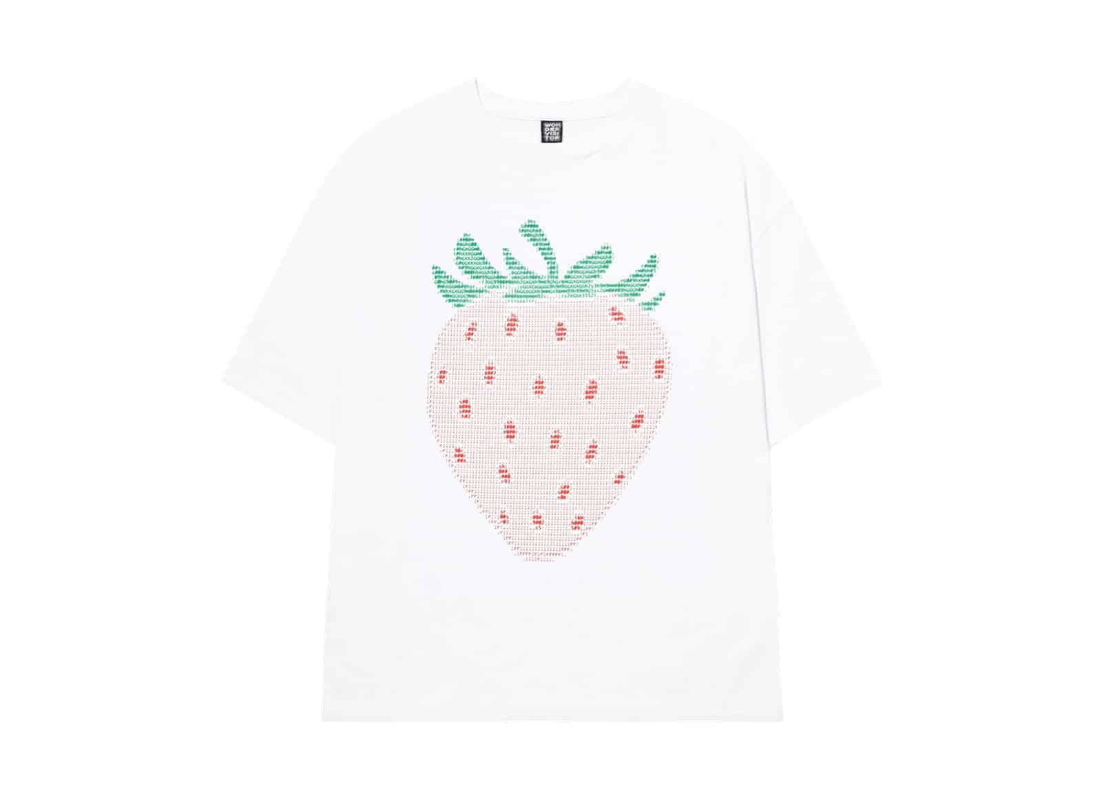 Wondervisitor Ascil Strawberry Overflit Tee White