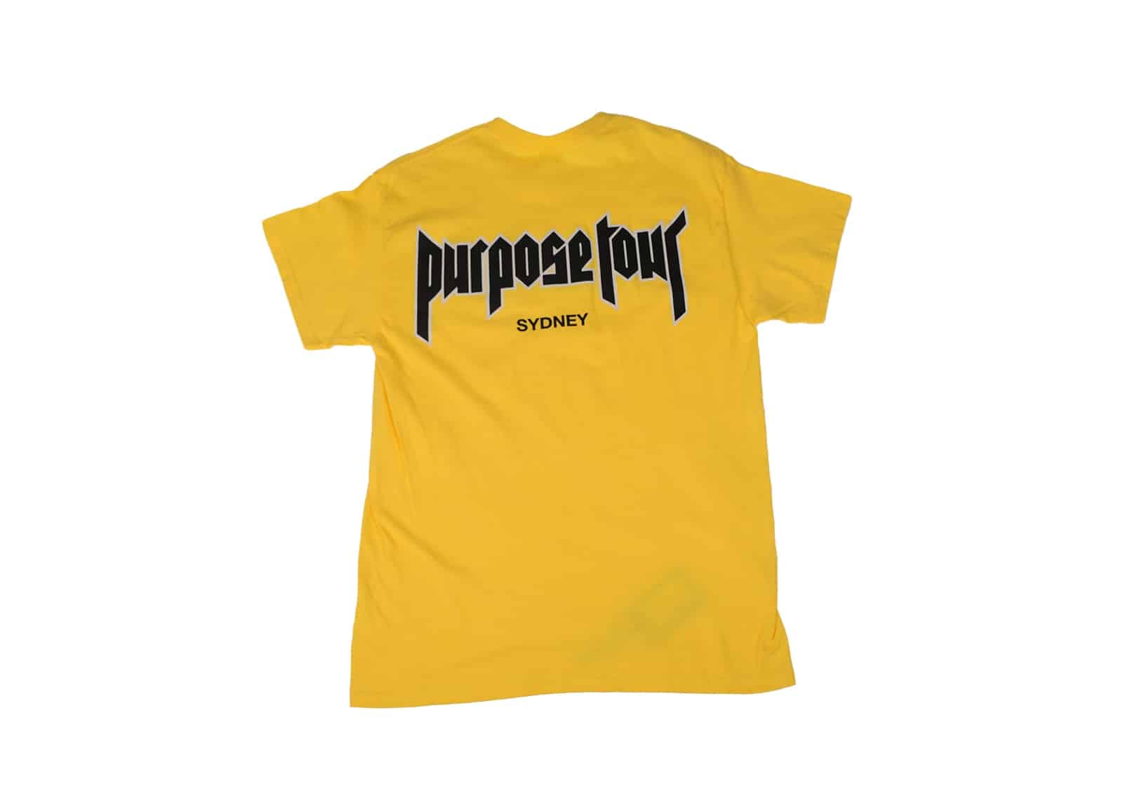 Justin Bieber Purpose Tour Sydney Security Tee Yellow