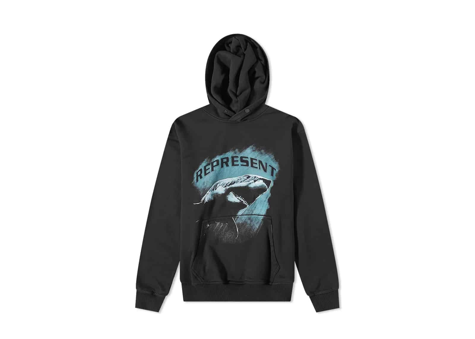 Represent Shark Hoodie Jet Black