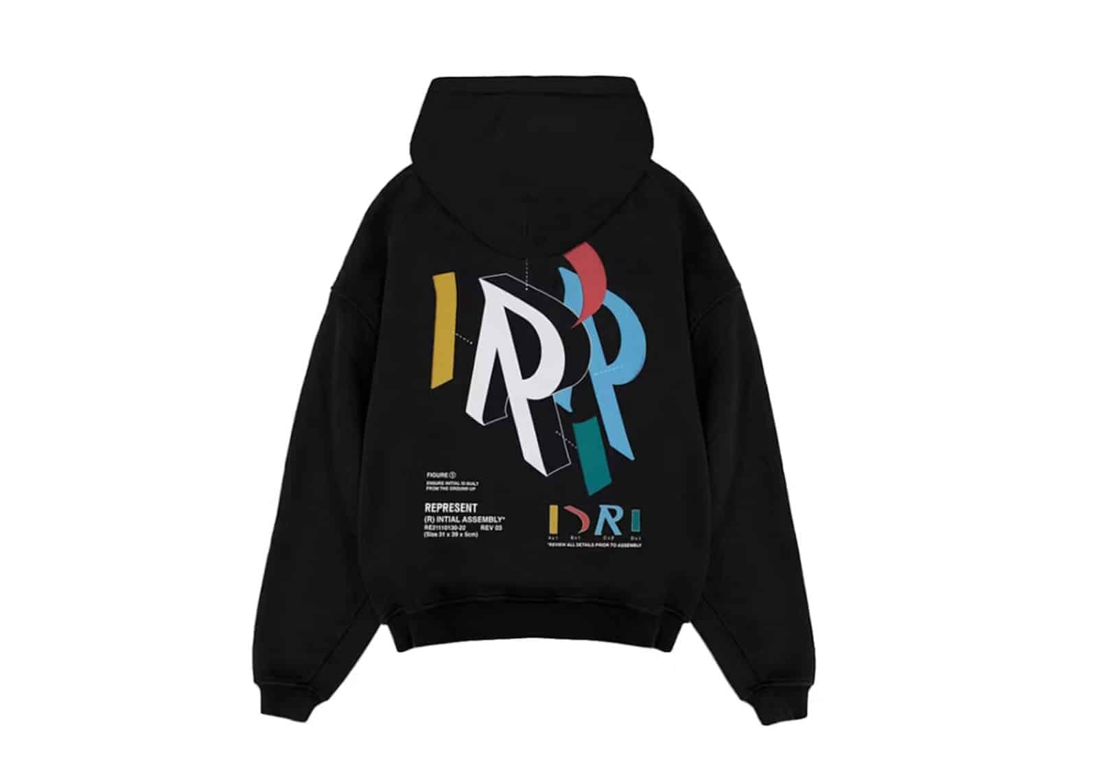 Represent Initial Assembly Hoodie Jet Black