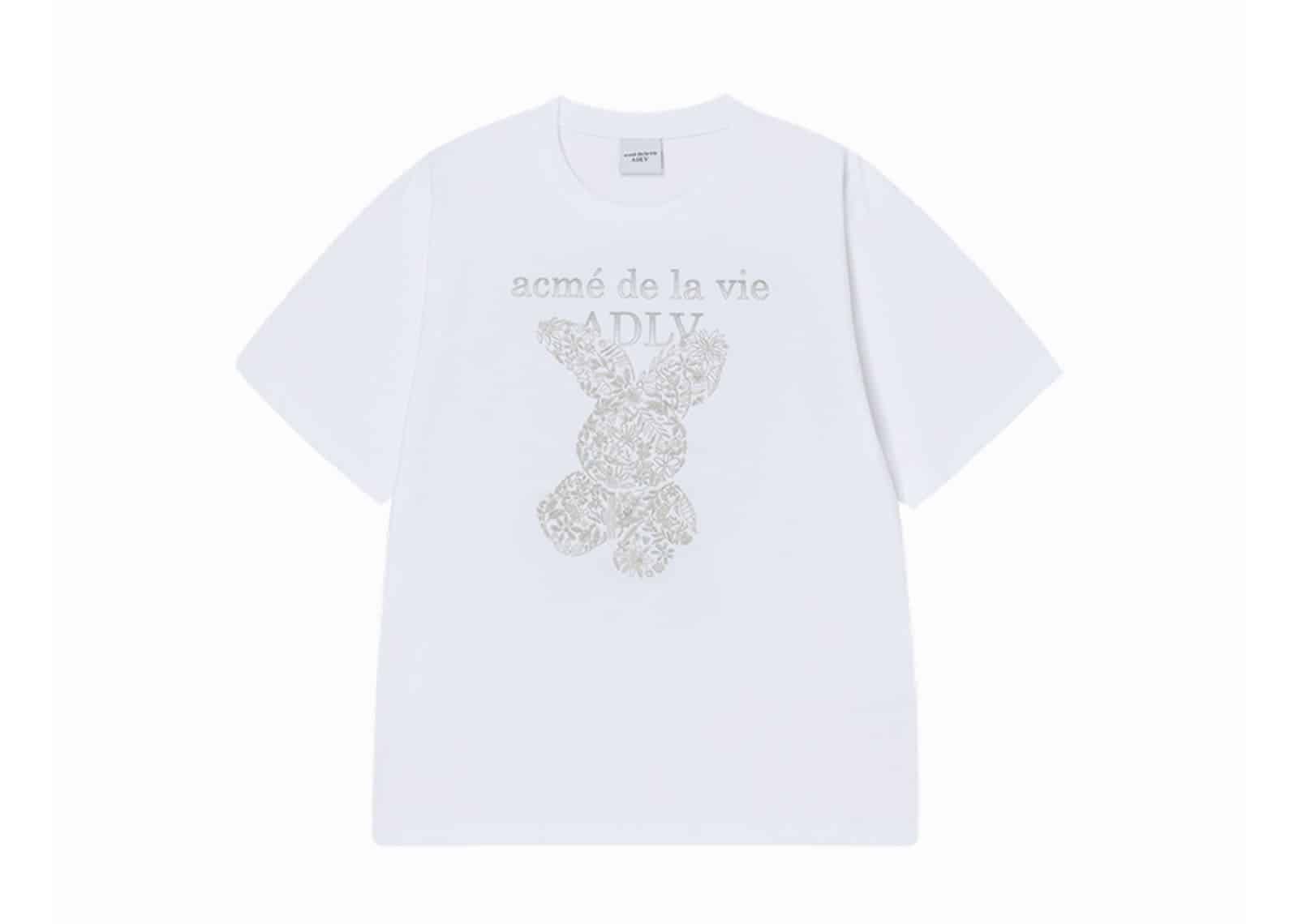 ACME DE LA VIE (ADLV) ADLV Garden Fuzzy Rabbit Tee White