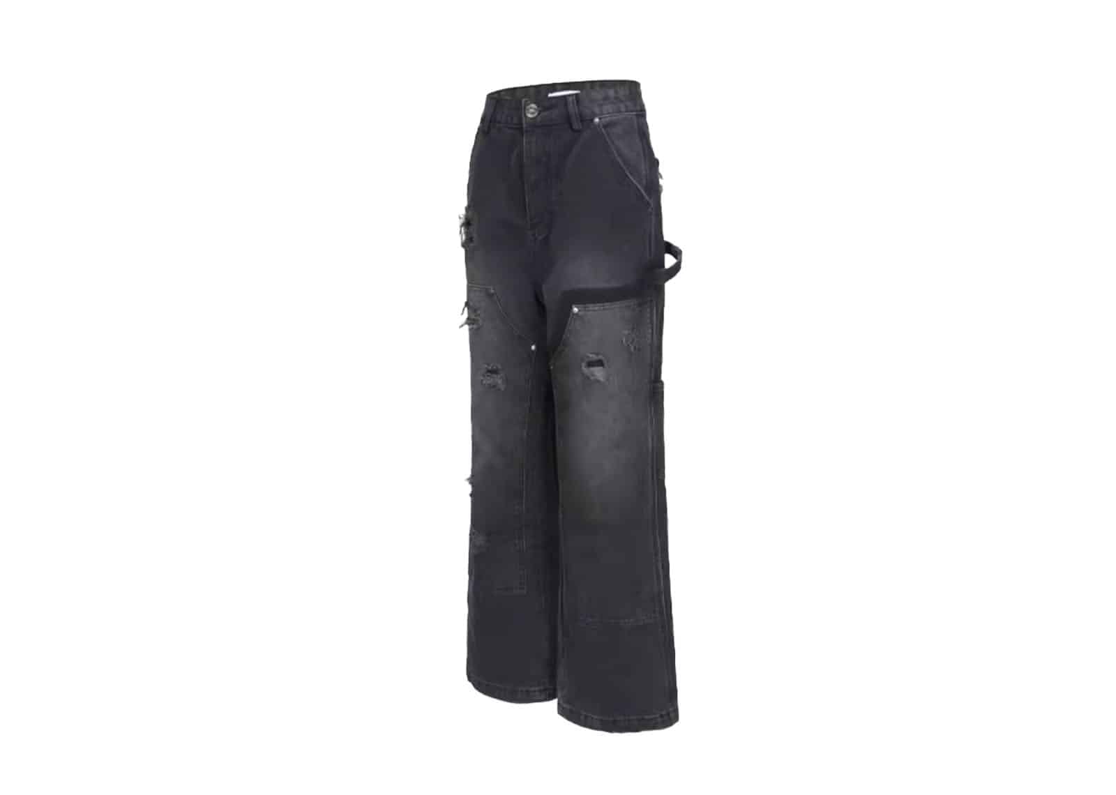 Tiesake Distressed Vintage Cargo Pants Black