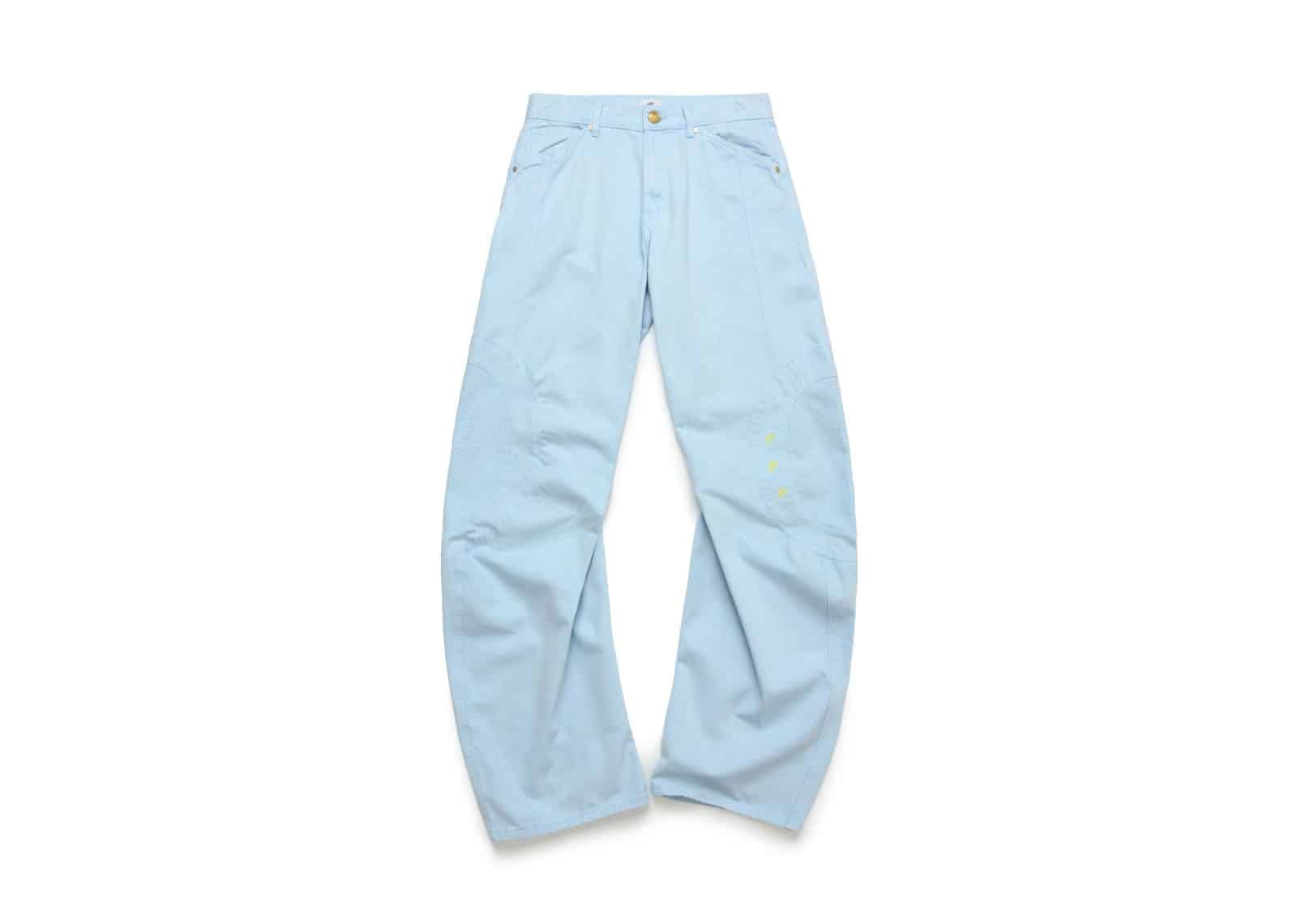 Tiesake Rest in Pieces Work Pants Sky Blue