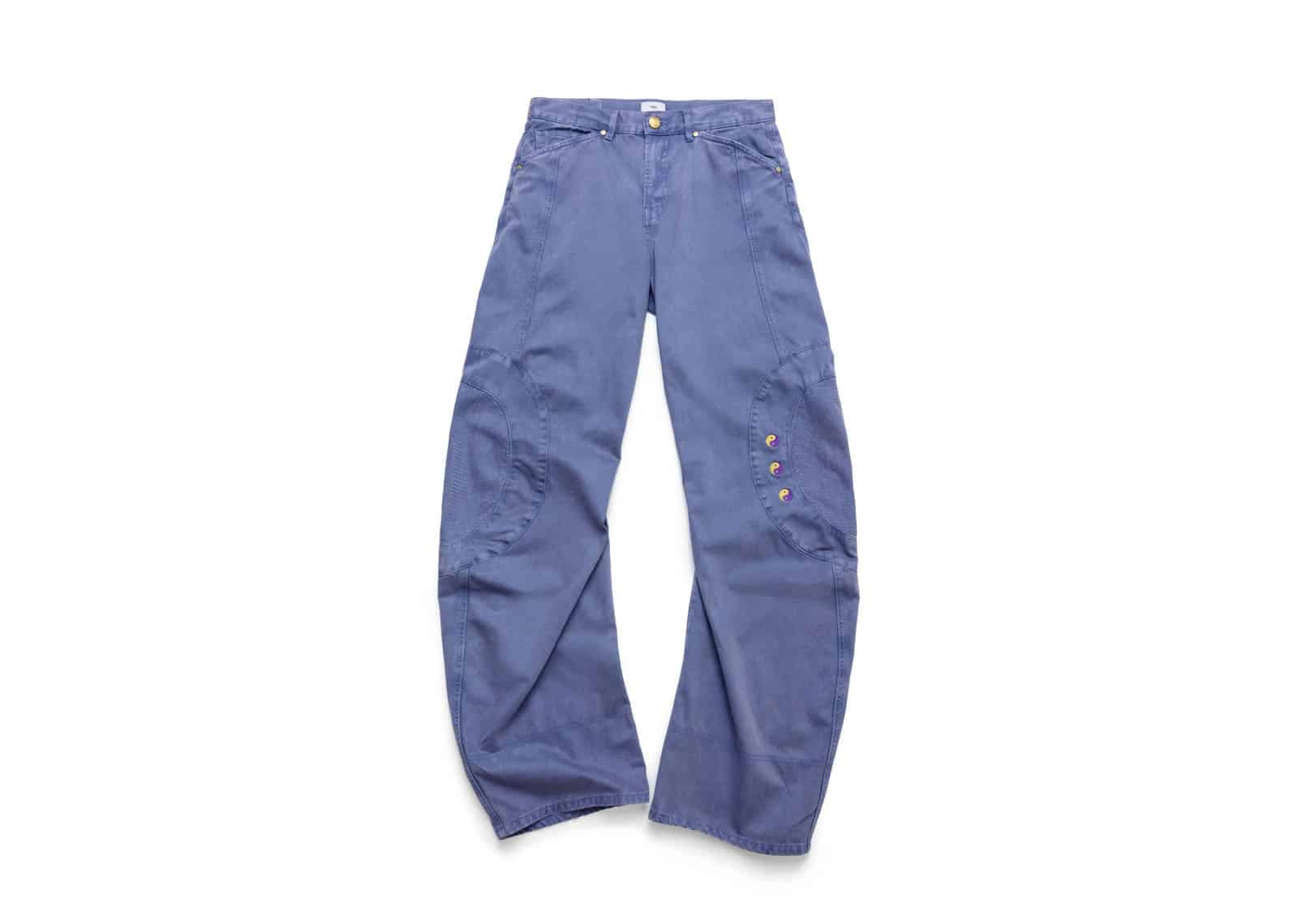 Tiesake Rest in Pieces Work Pants Purple Blue