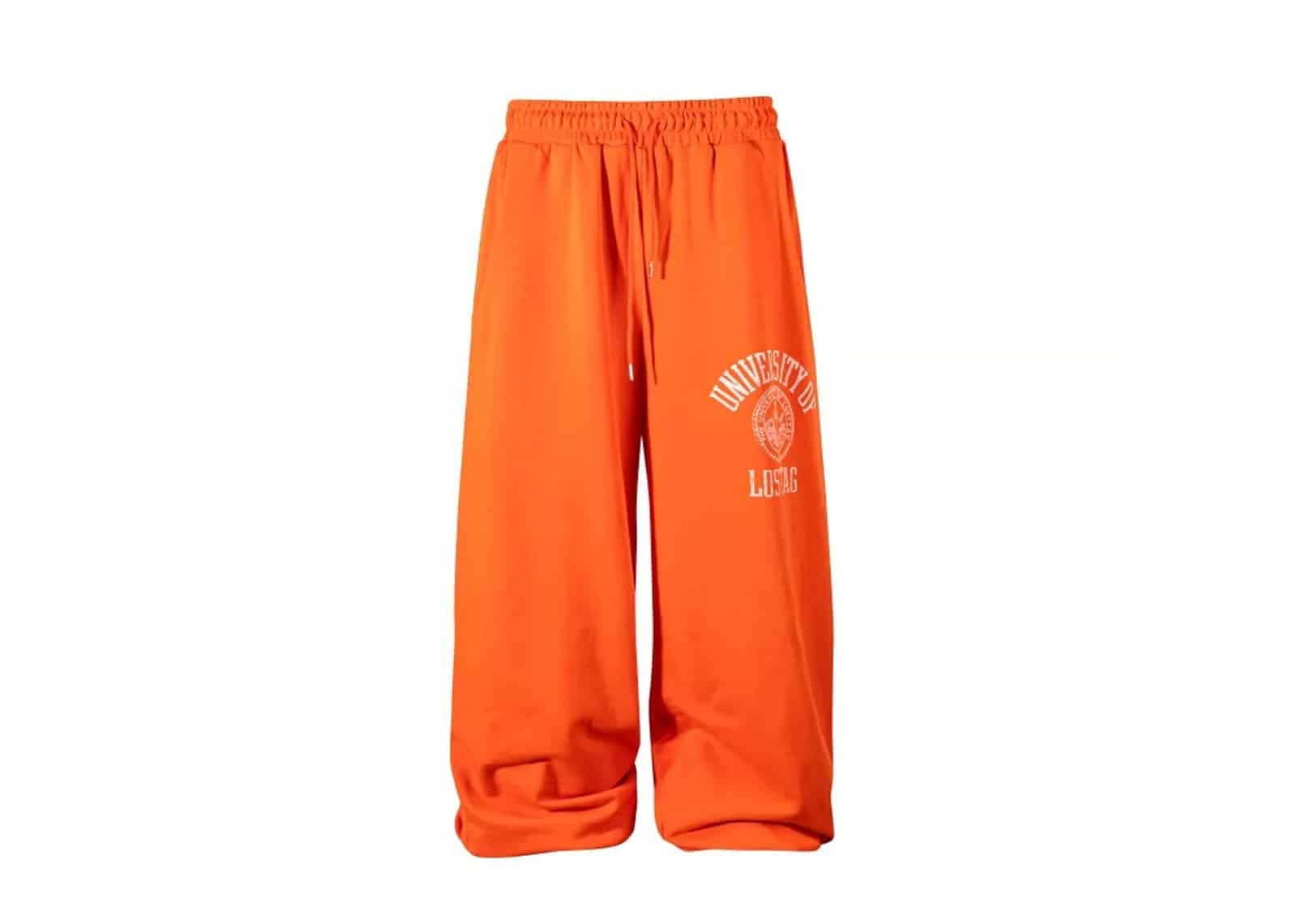 Lost Tag Campus Baggy Sweatpants Orange