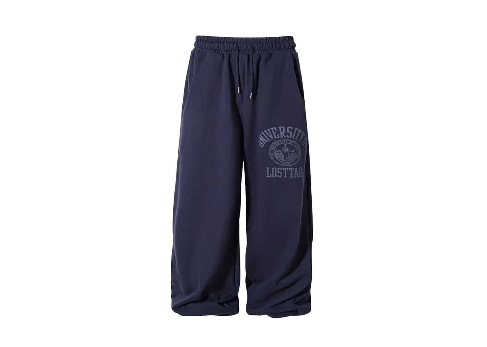 Lost Tag Campus Baggy Sweatpants Navy