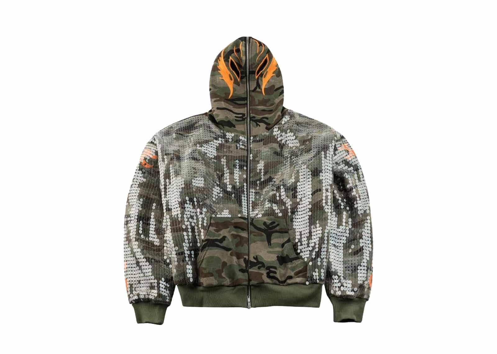 Lost Tag Sequined Wrestler Style Jacket Camo