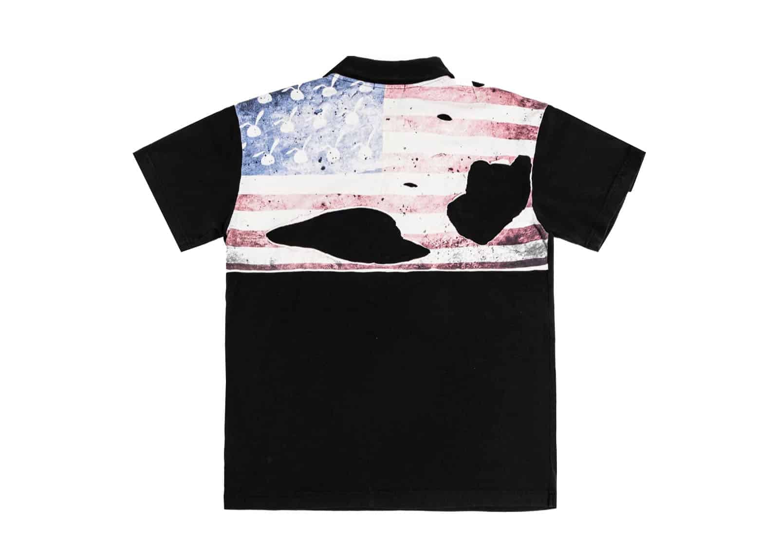 Lost Tag Rabbit Girl Polo Shirts Black