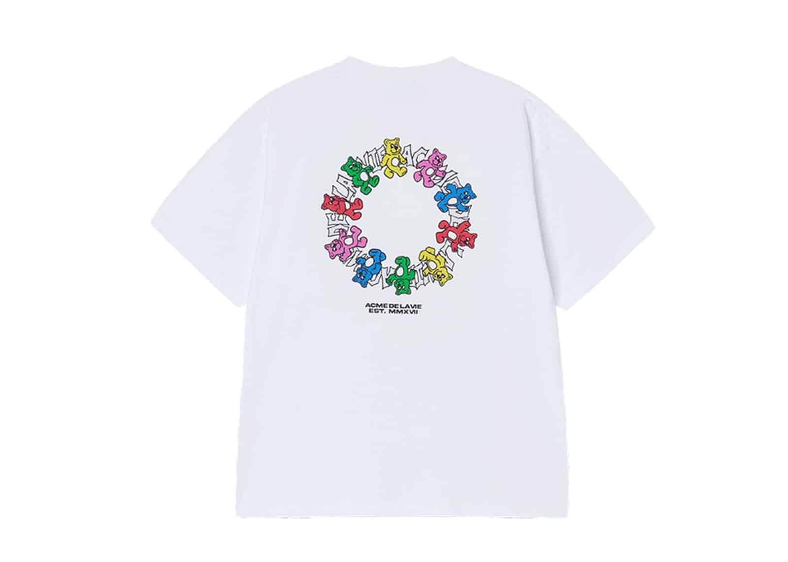 ACME DE LA VIE (ADLV) ADLV Round Walking AC Bear Short Sleeve Tee White