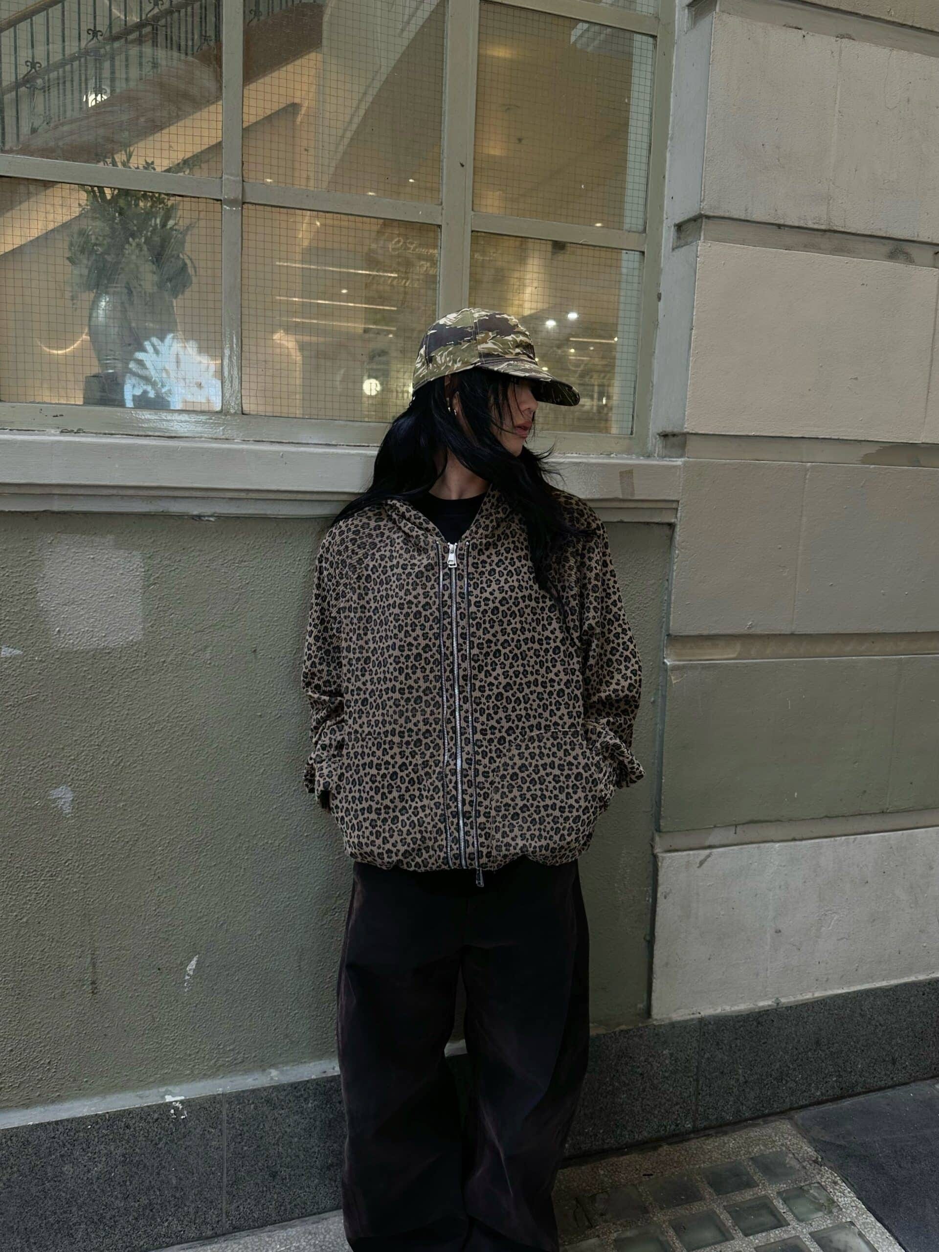 Karakoroo Multi Zip Up Hoodie Leopard Print
