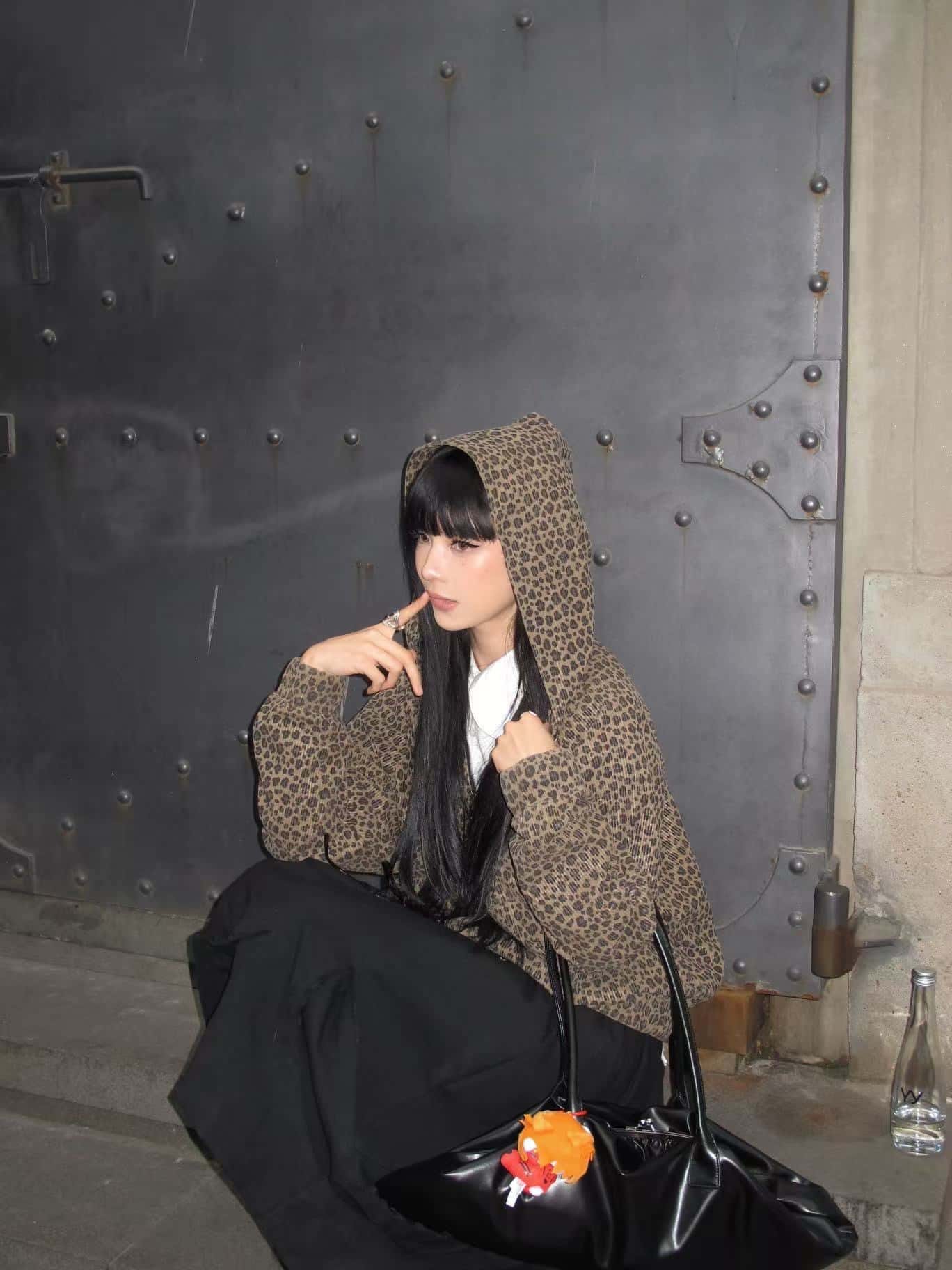 Karakoroo Multi Zip Up Hoodie Leopard Print
