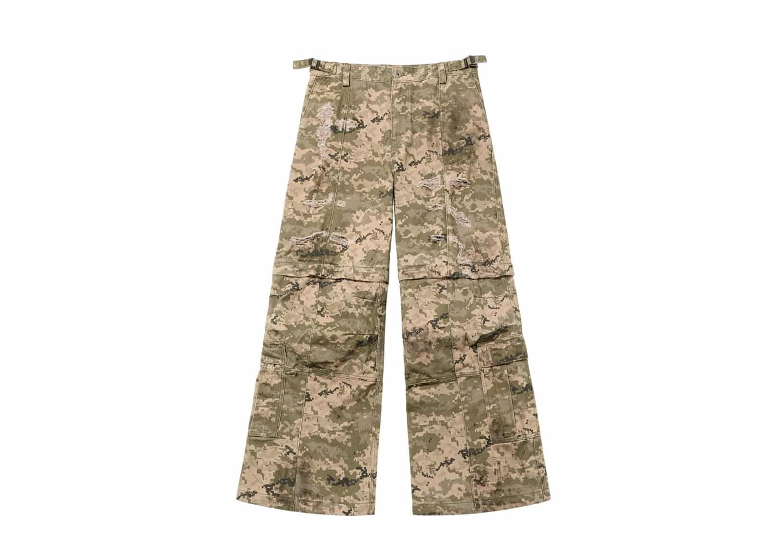 REGEN ZONE Camo Patterned Removable Pants Brown