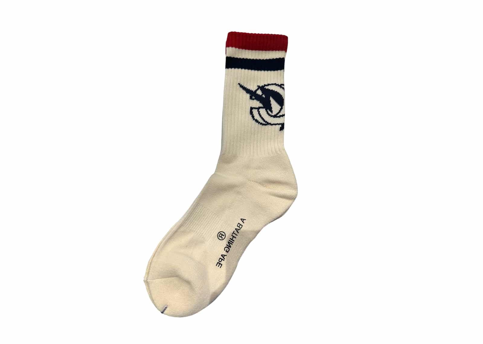 BAPE Sta Line Socks White