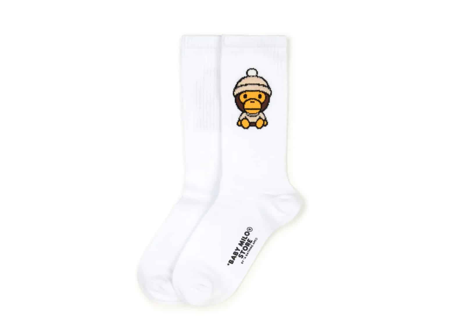 BAPE Winter Baby Milo Socks White