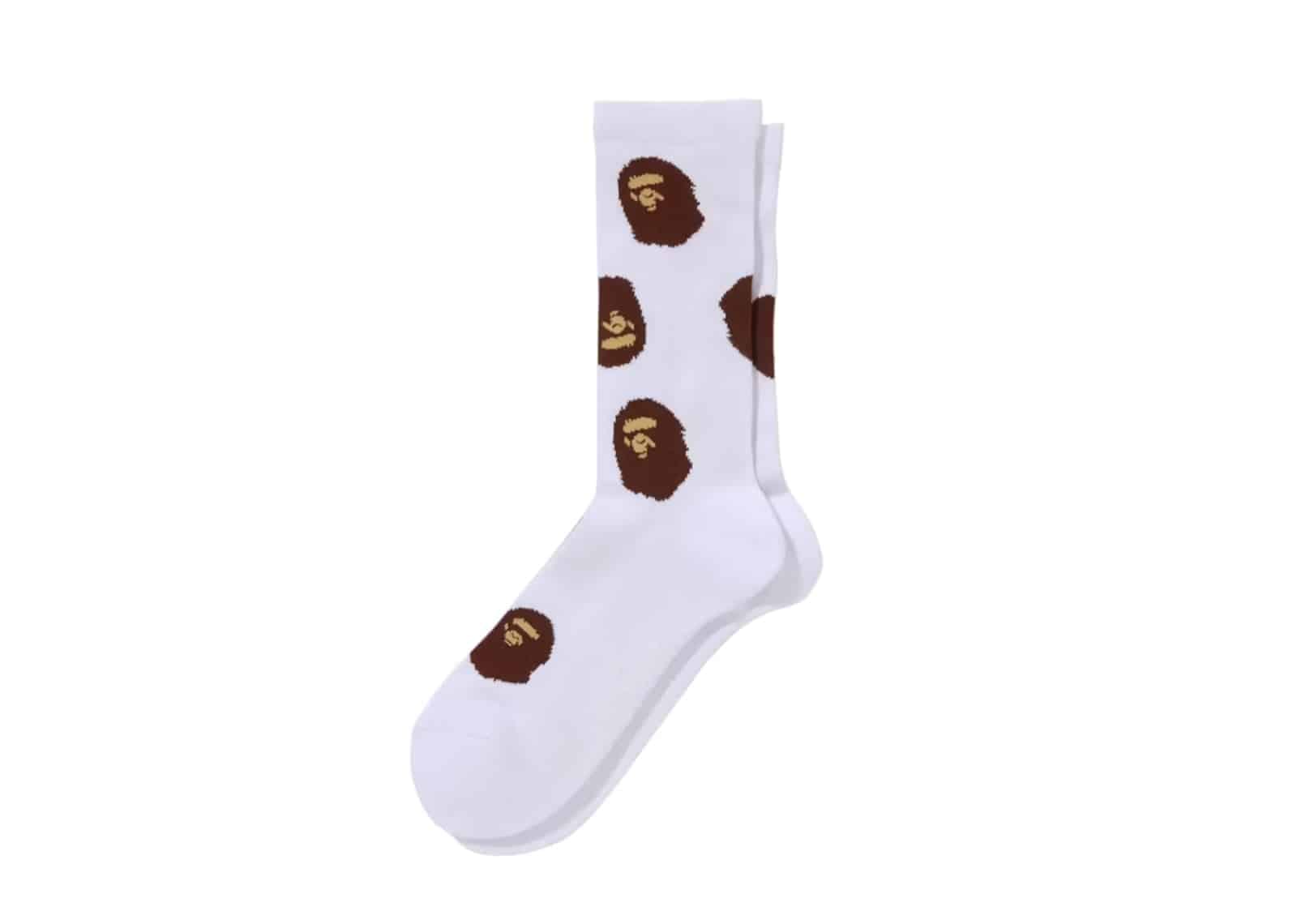 BAPE Ape Head Pattern Socks (FW25) White