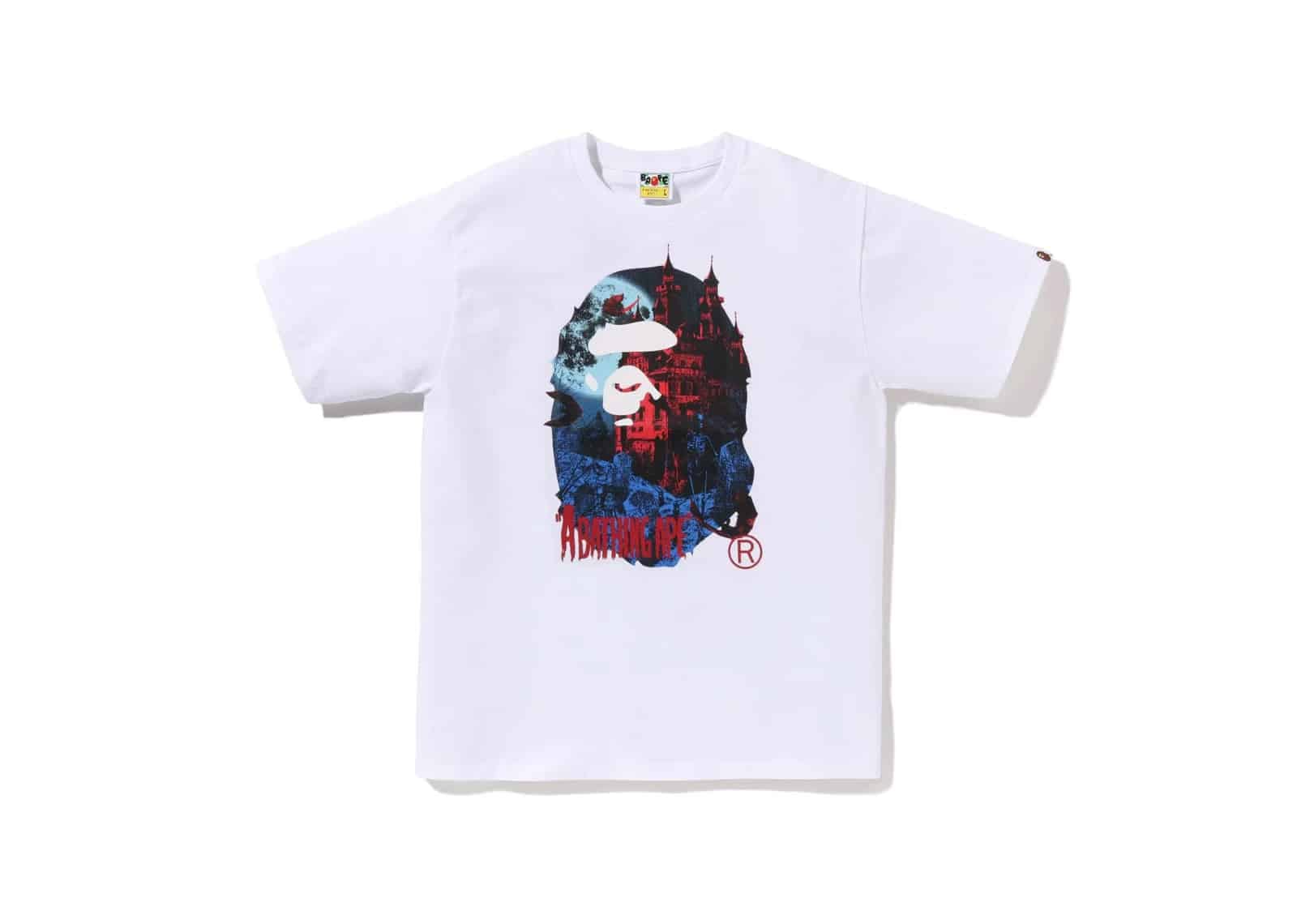 BAPE Vampire Castle Ape Head Tee White