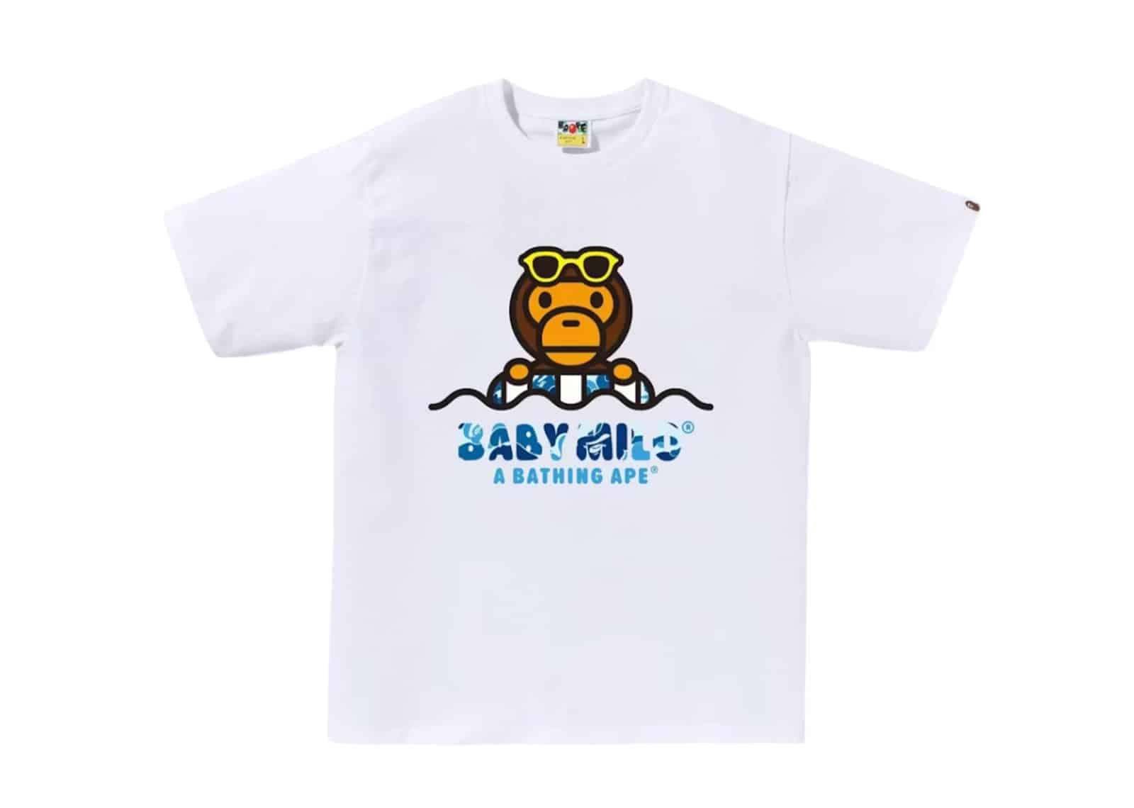BAPE ABC Camo Baby Milo Float Summer Tee White