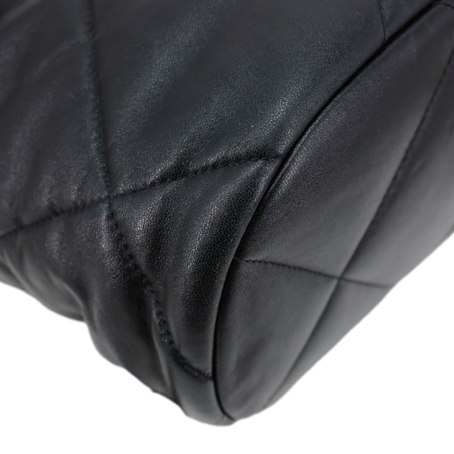 CHANEL 19 Quilted Lambskin Leather Backpack Black