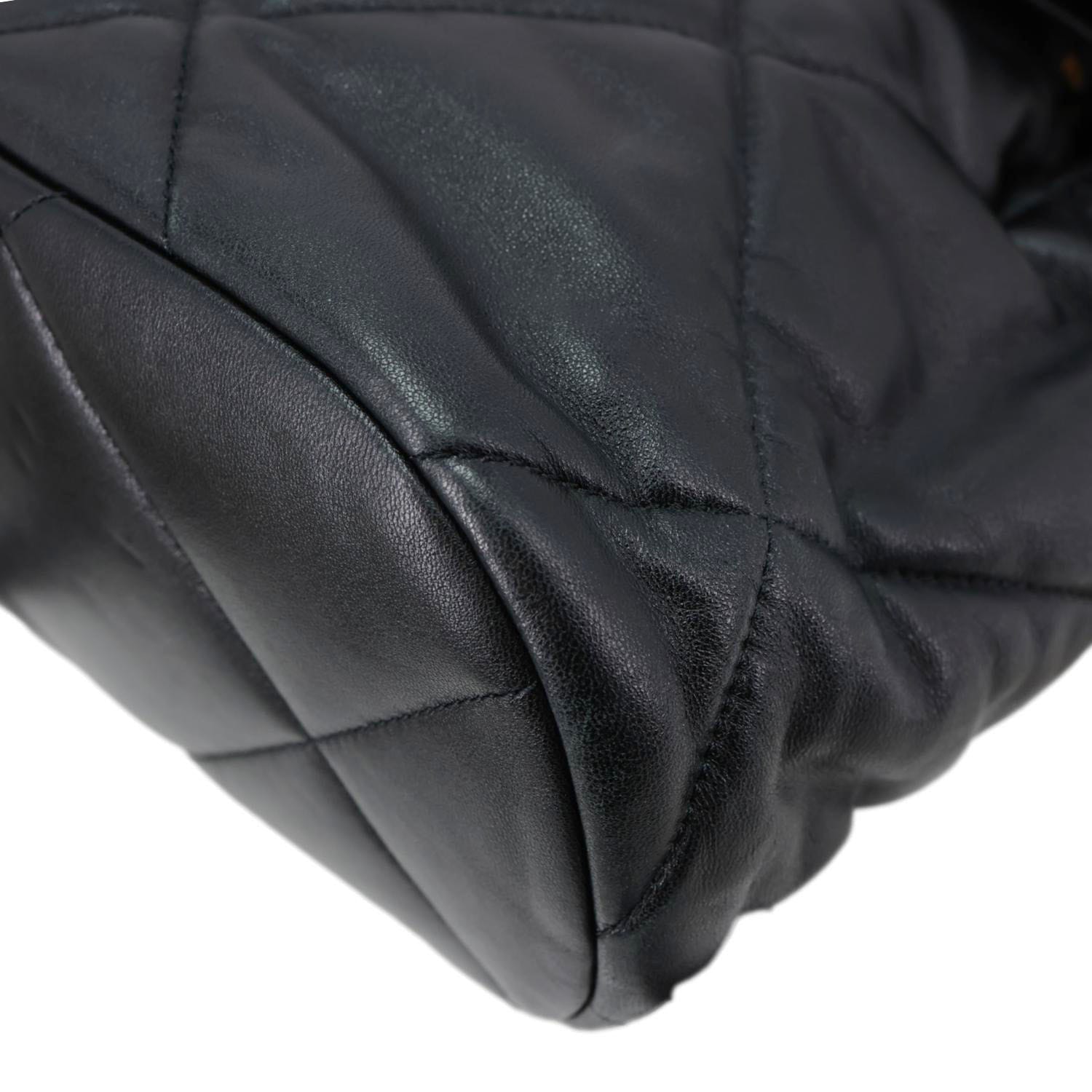 CHANEL 19 Quilted Lambskin Leather Backpack Black