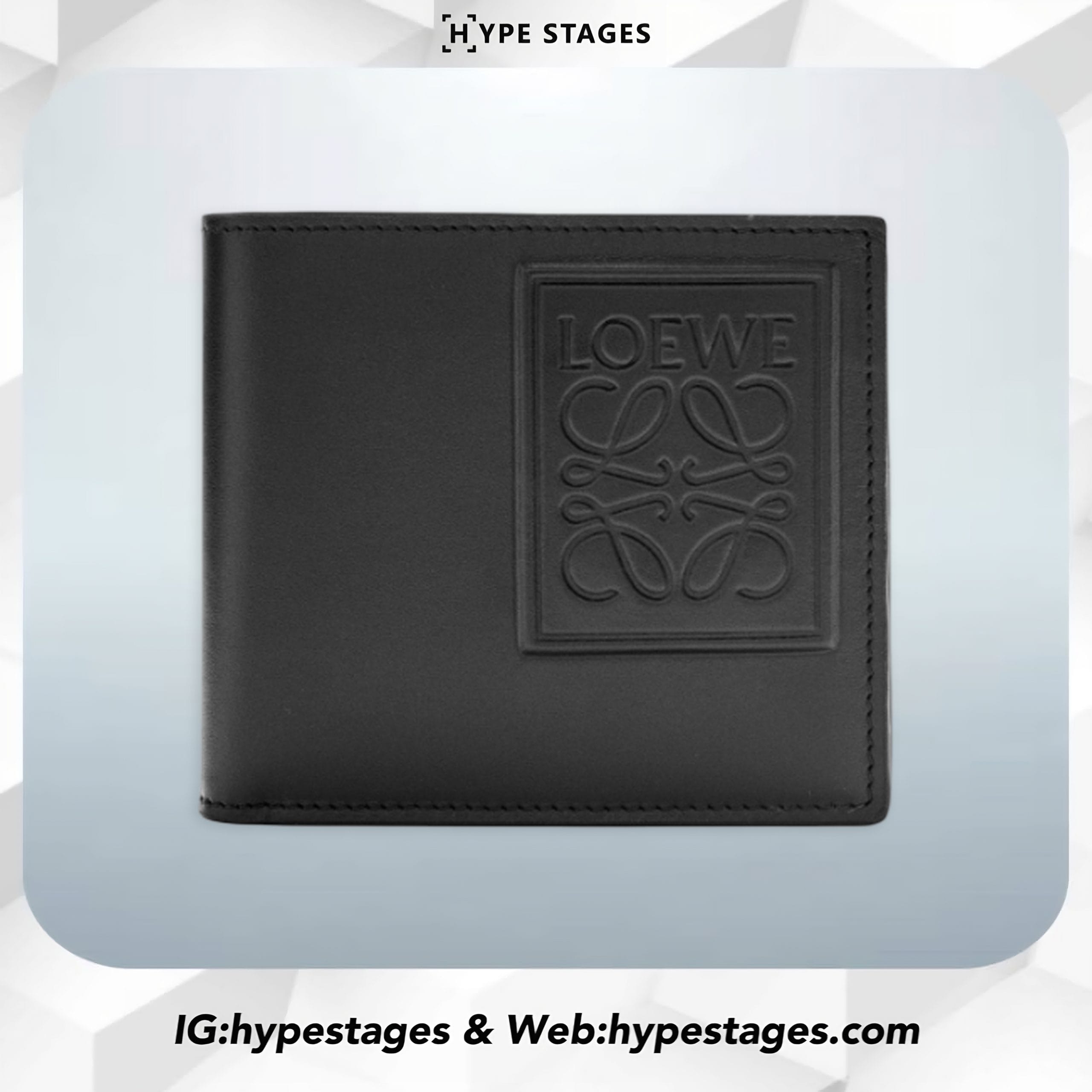 LOEWE CALFSKIN SATIN BIFOLD WALLET