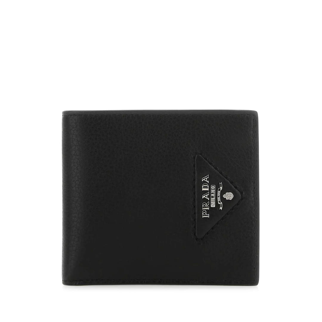 PRADA LOGO PLAQUE BIFOLD WALLET