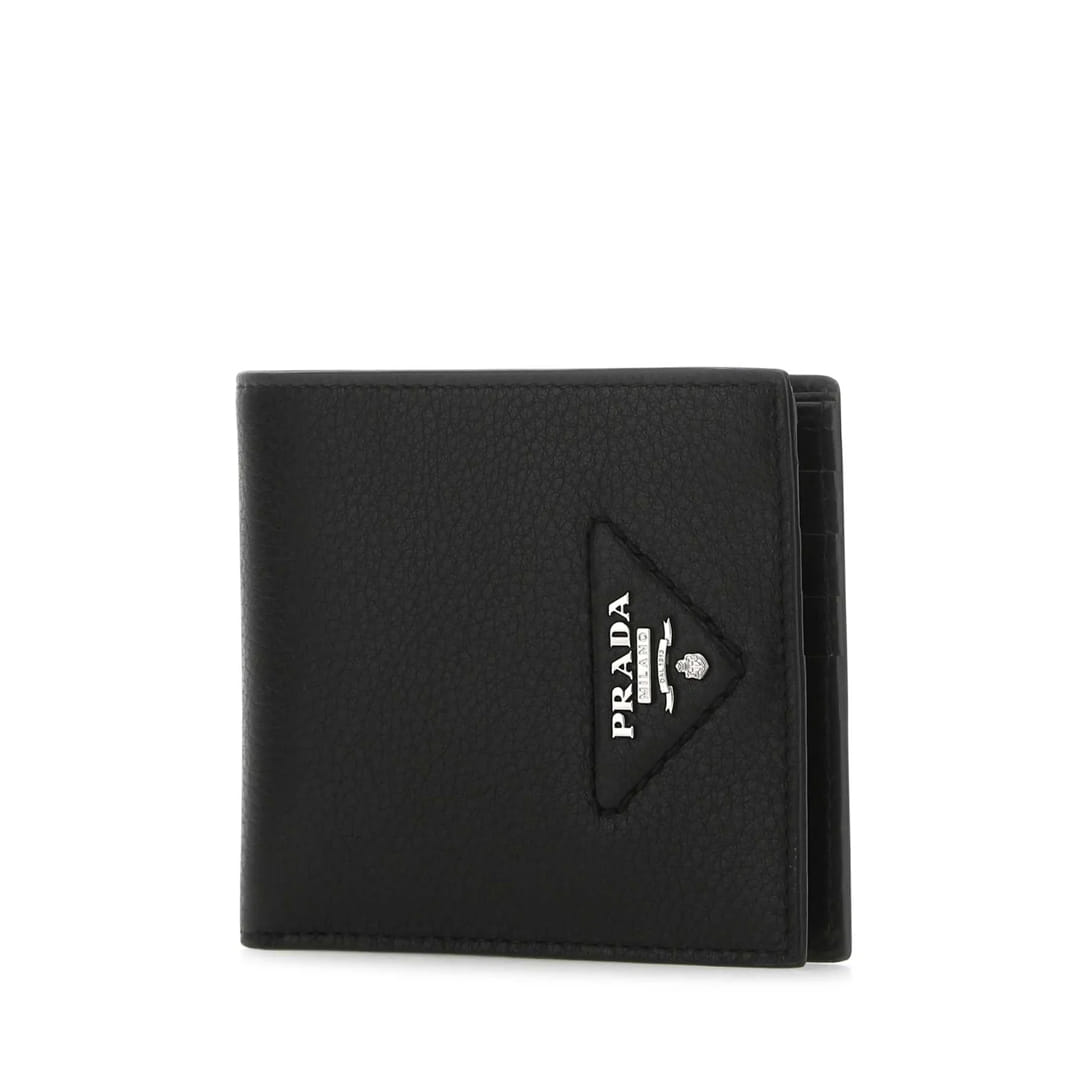 PRADA LOGO PLAQUE BIFOLD WALLET