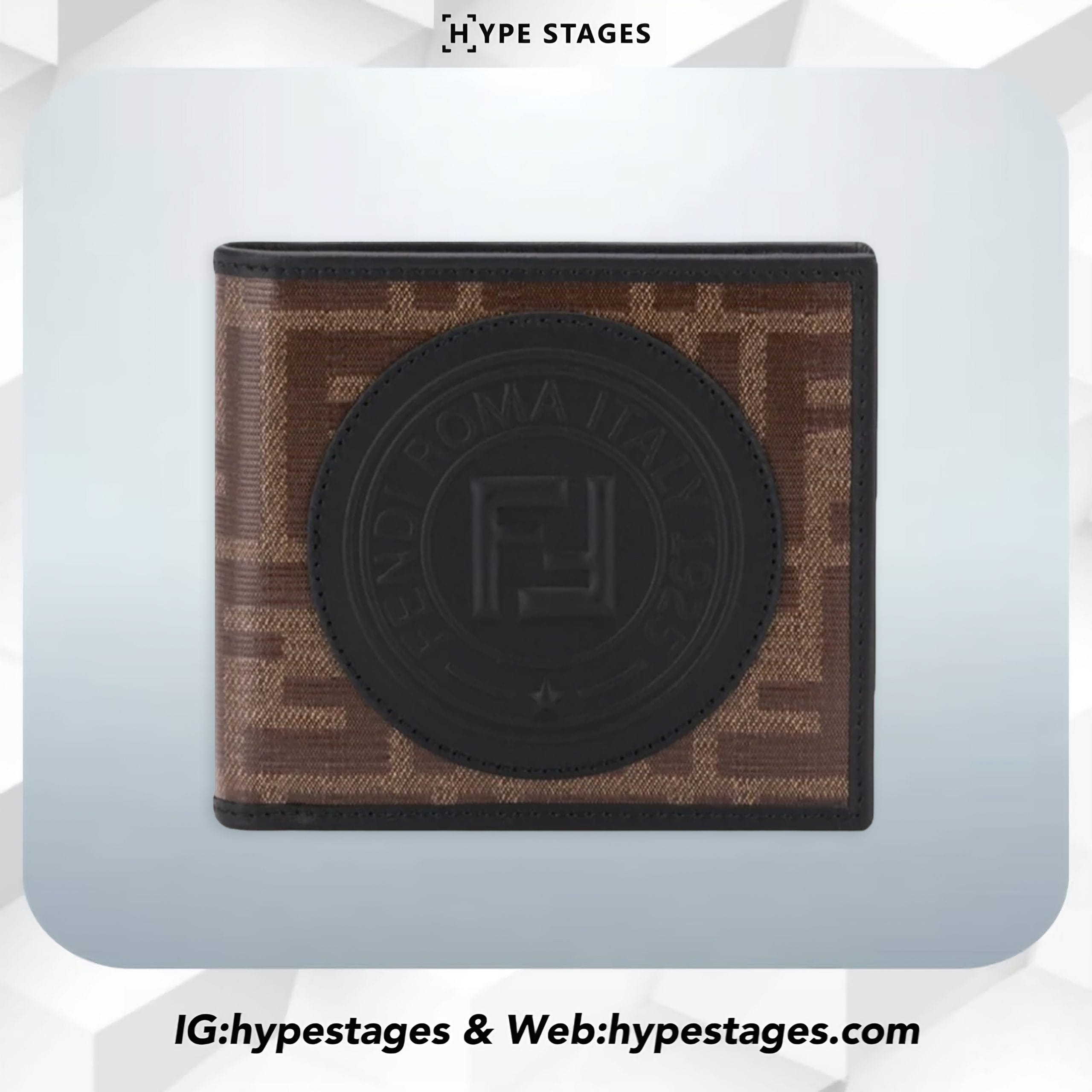 FENDI BROWN BI-FOLD WALLET
