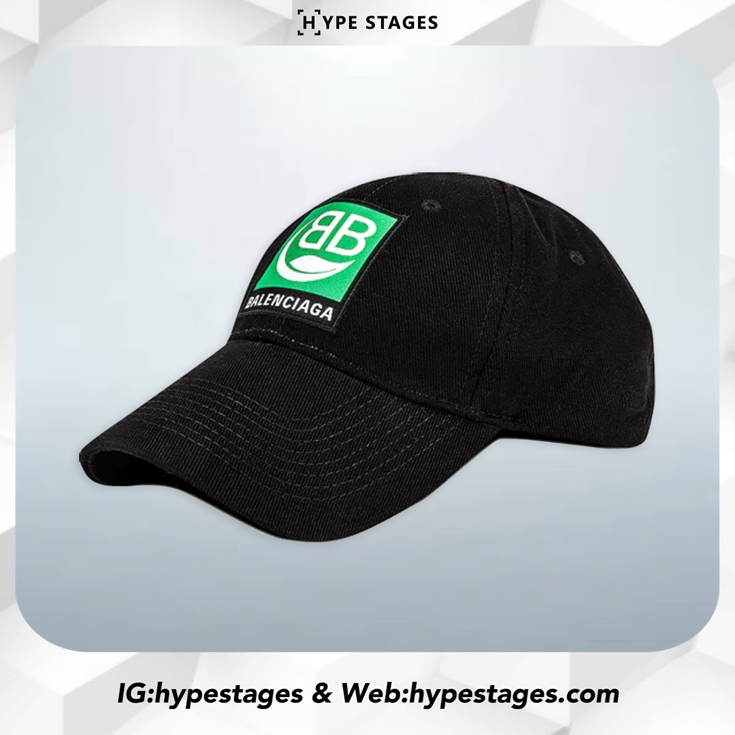 BALENCIAGA SUSTAIN BB LOGO BASEBALL HAT