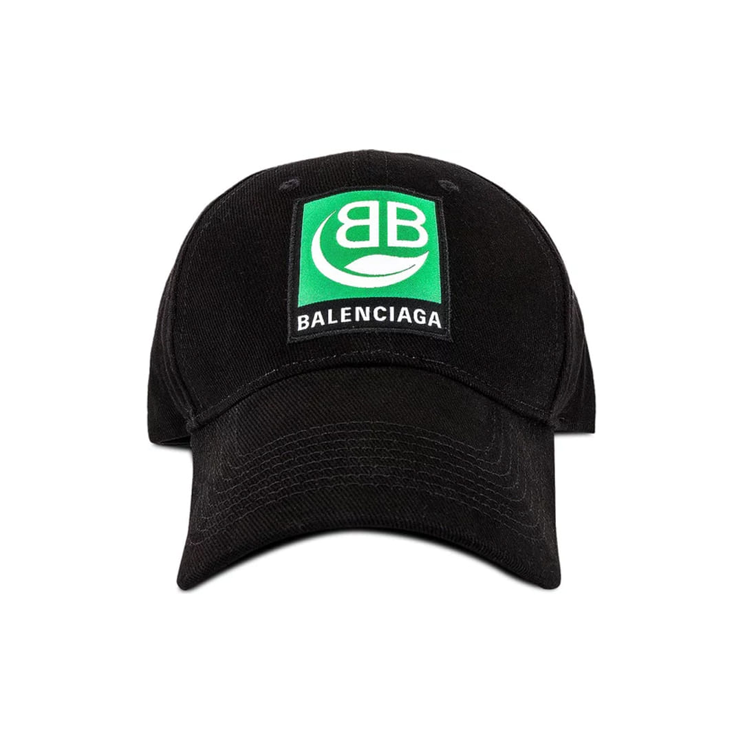 BALENCIAGA SUSTAIN BB LOGO BASEBALL HAT