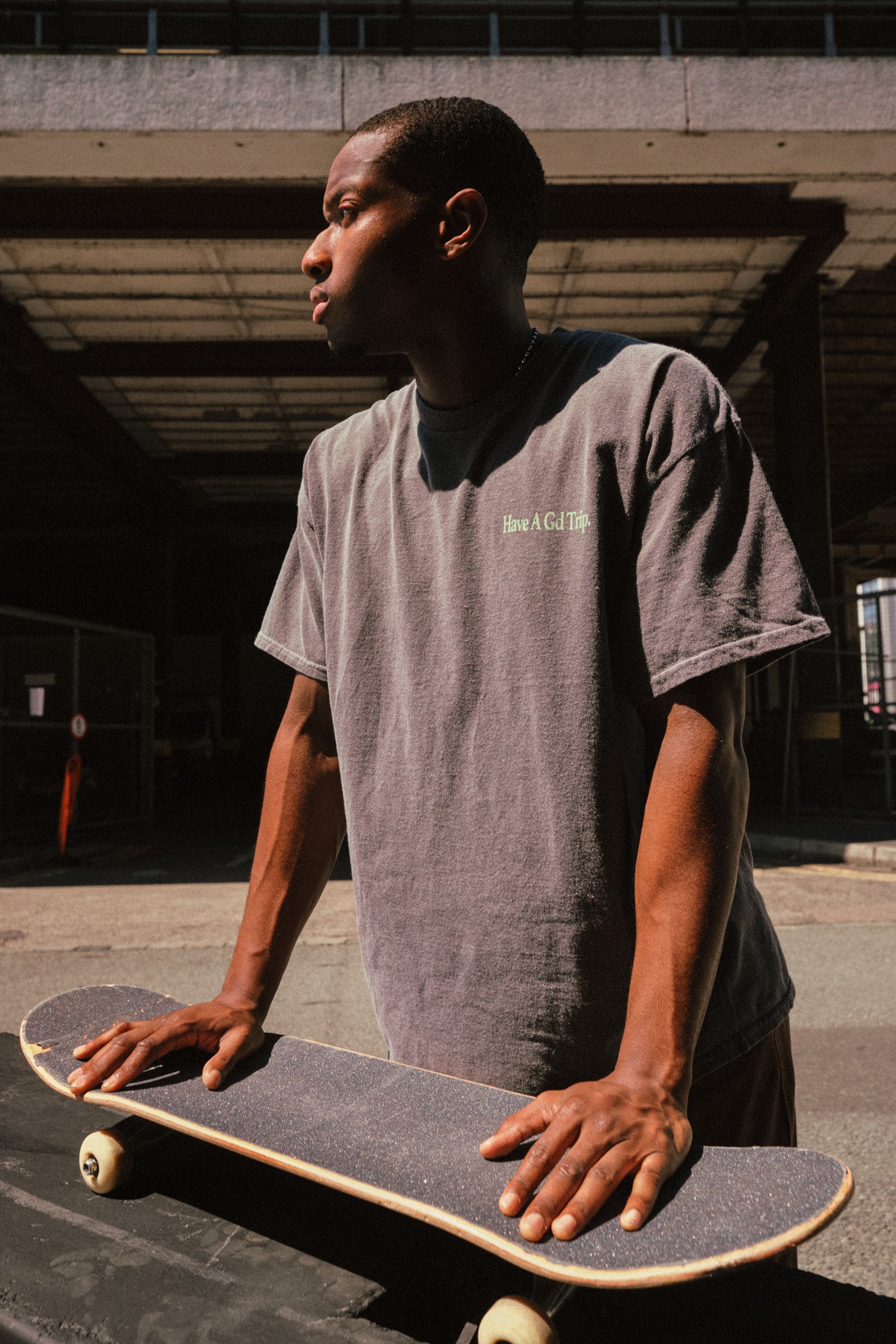 HAVE A GD TRIP 'Learn to Fly' Vintage Washed Tee - Black