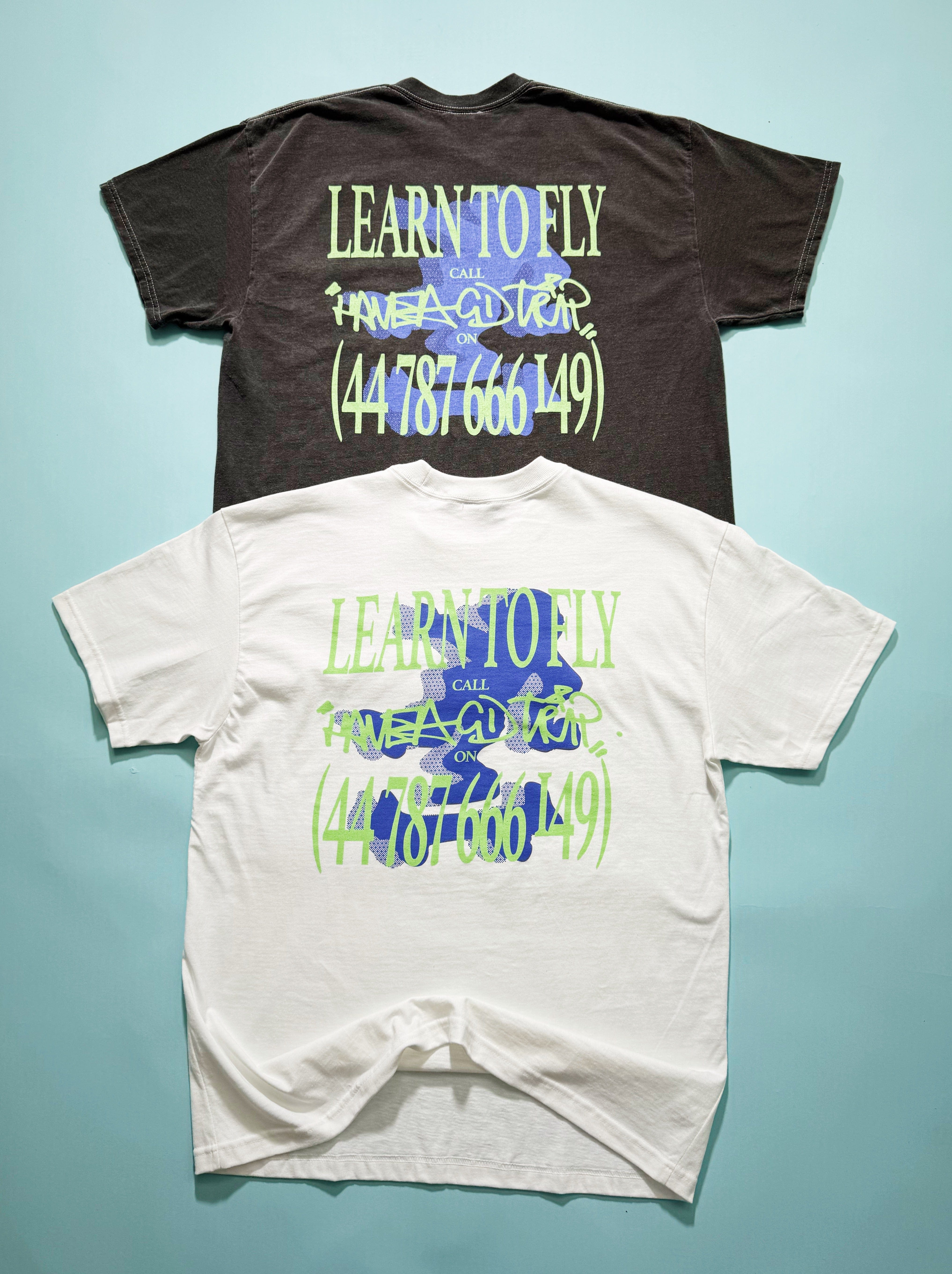 HAVE A GD TRIP 'Learn to Fly' Vintage Washed Tee - Black