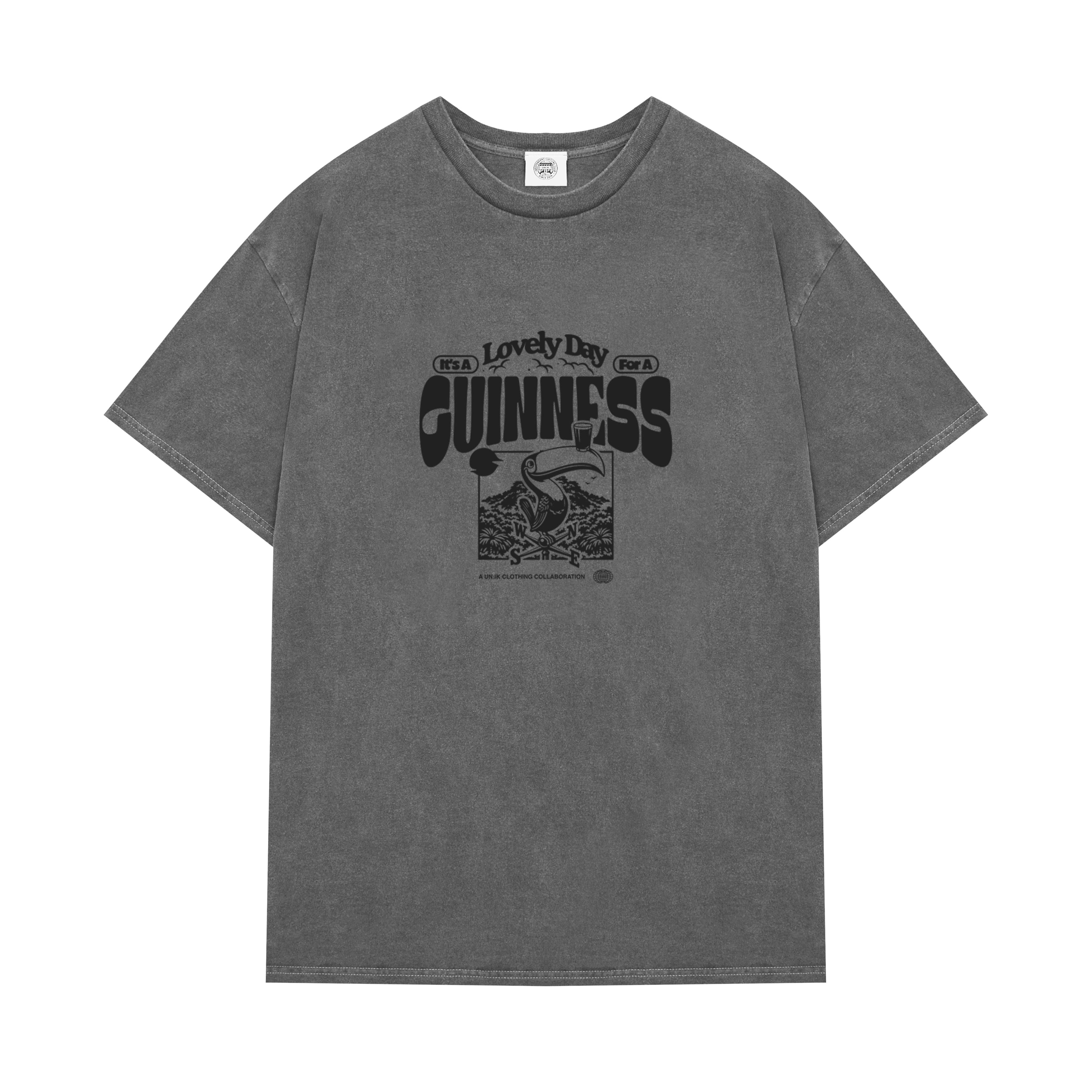 Guinness x UN:IK 'Locations' Vintage Washed Tee - Black