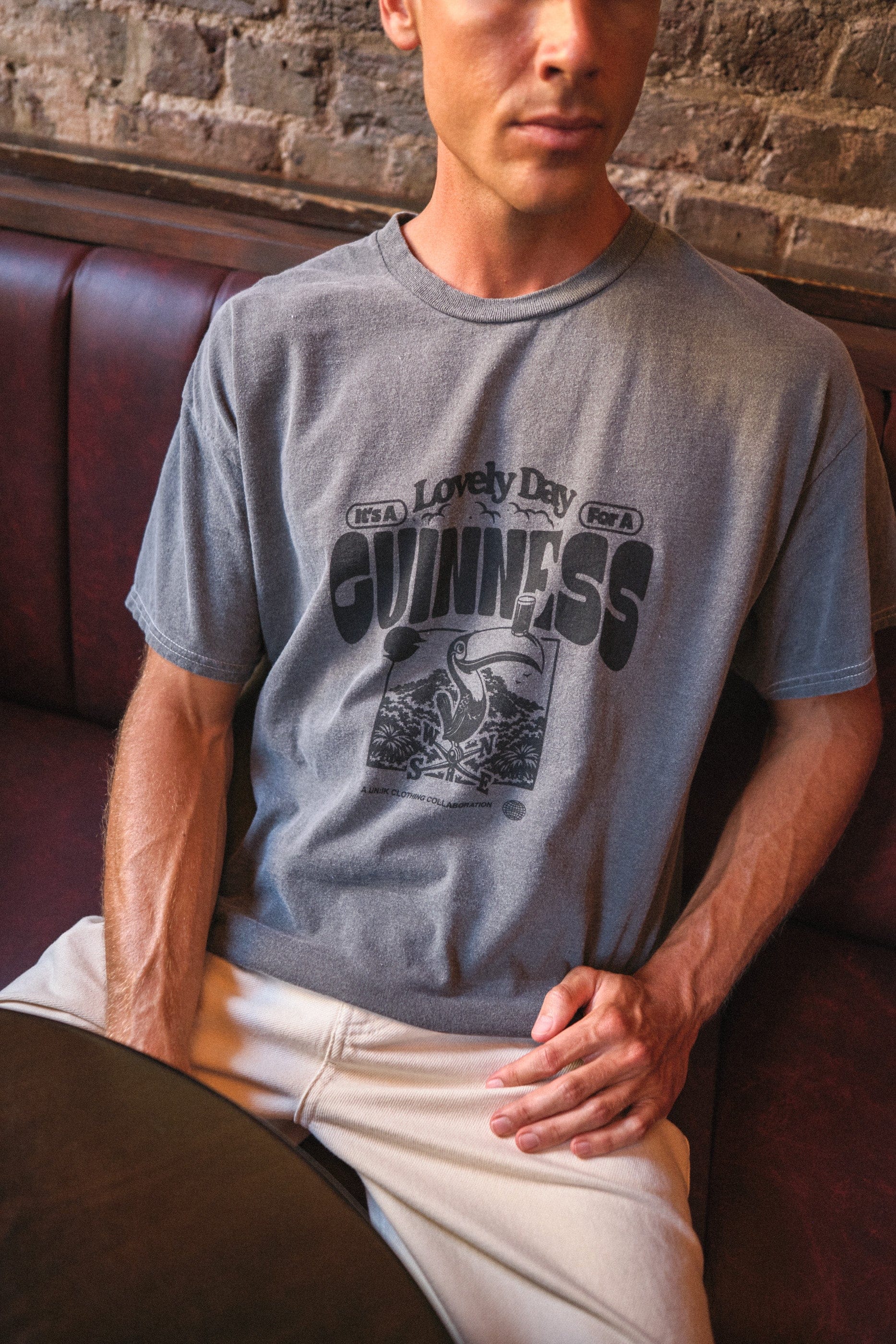 Guinness x UN:IK 'Locations' Vintage Washed Tee - Black